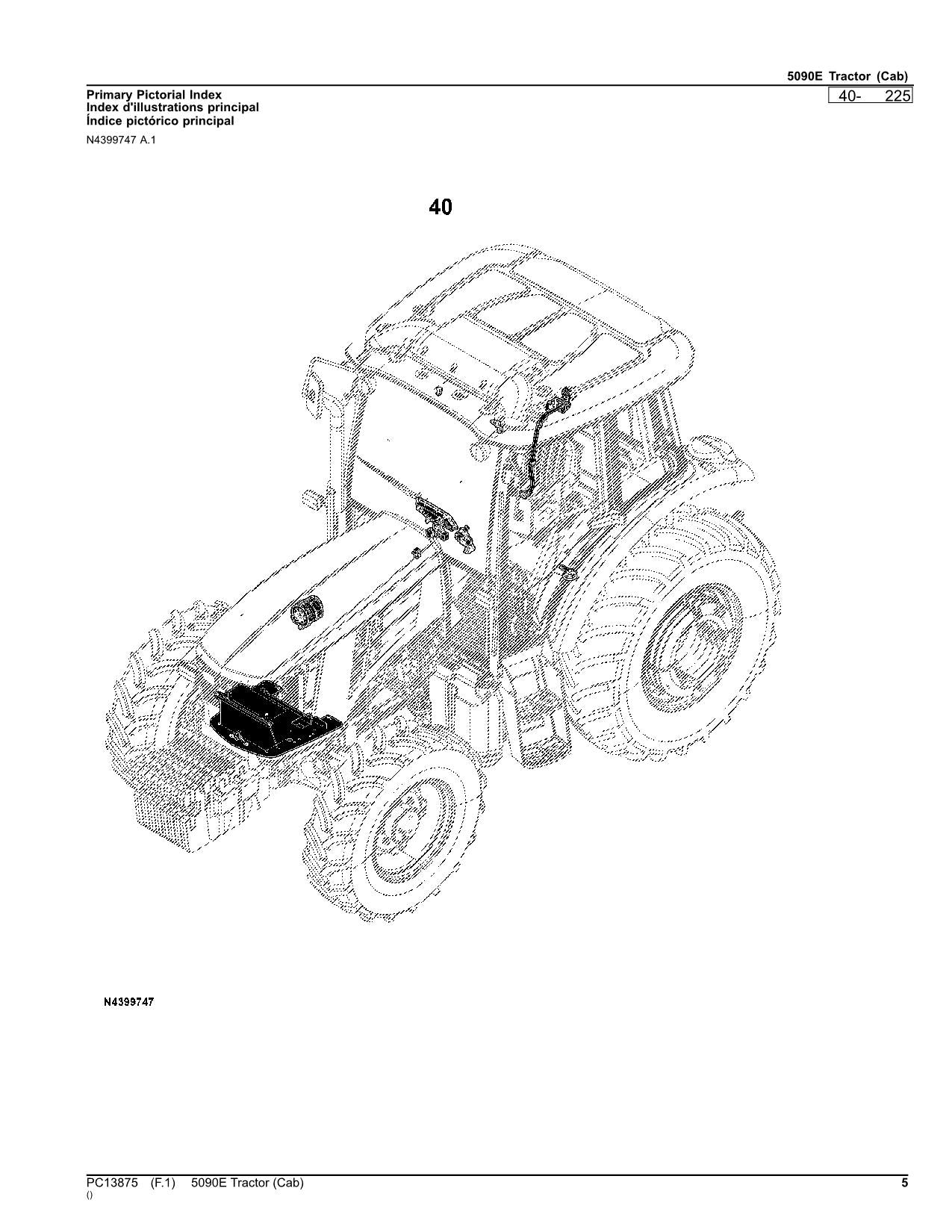 JOHN DEERE 5090E TRACTOR PARTS CATALOG MANUAL #4