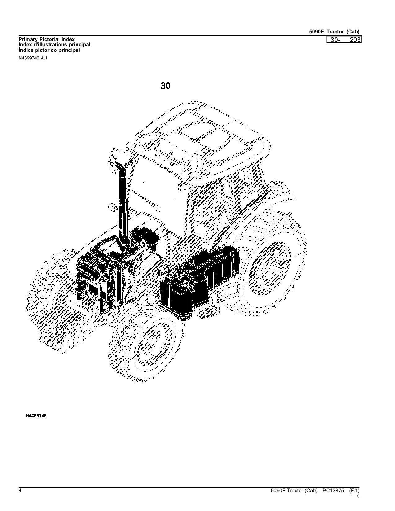 JOHN DEERE 5090E TRAKTOR-TEILEKATALOGHANDBUCH Nr. 4