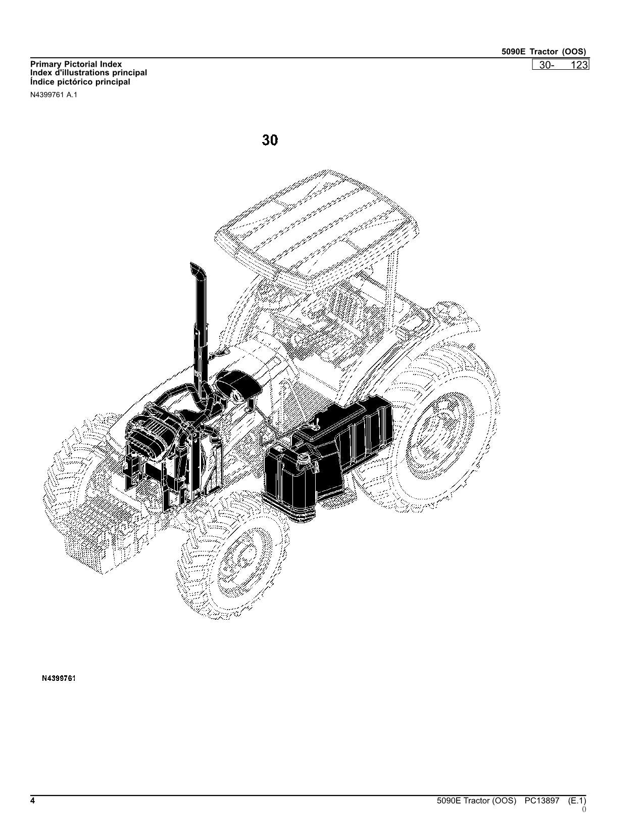 JOHN DEERE 5090E TRACTOR PARTS CATALOG MANUAL #5