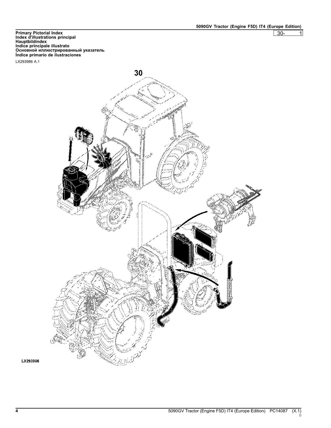 MANUEL DU CATALOGUE DES PIÈCES DU TRACTEUR JOHN DEERE 5090GV #2