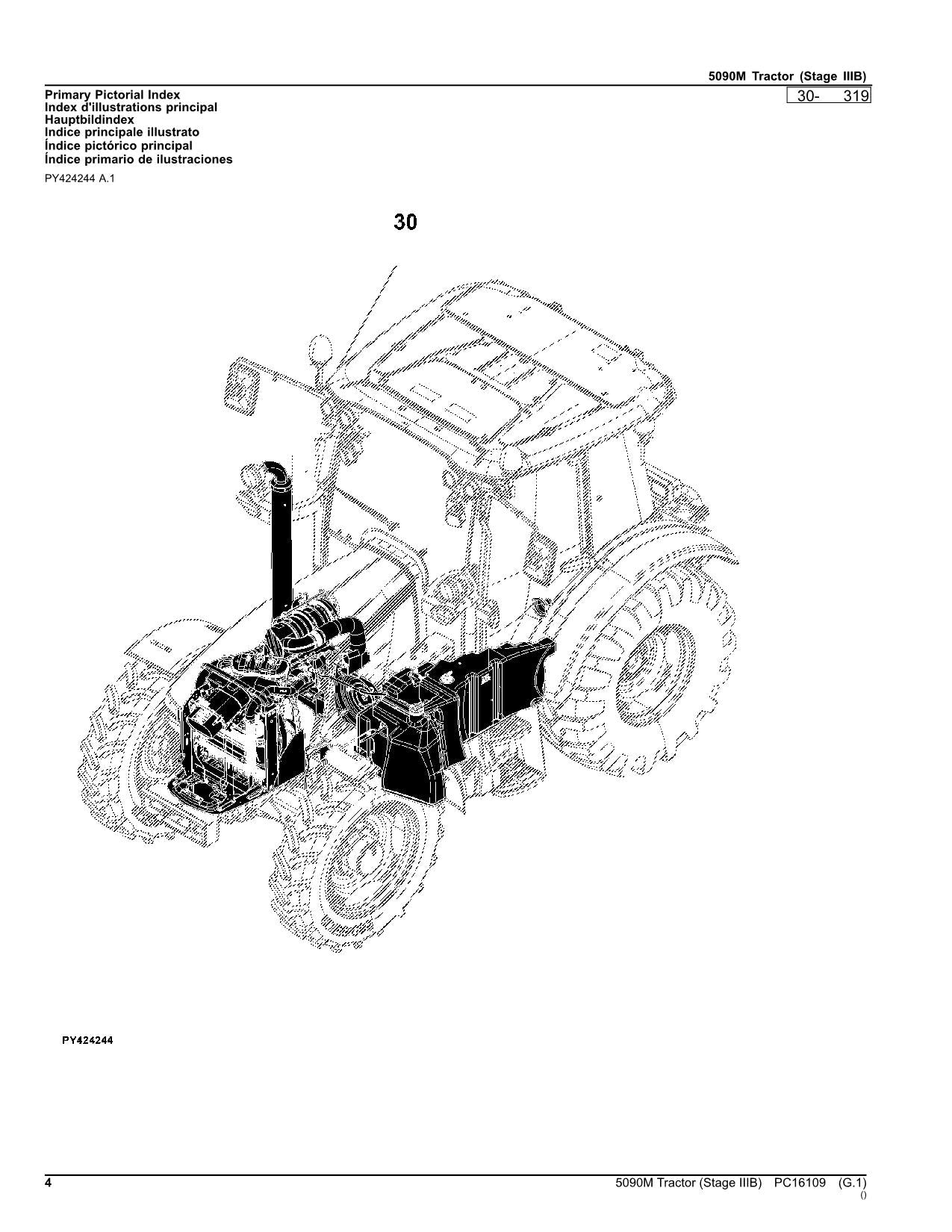 JOHN DEERE 5090M TRACTOR PARTS CATALOG MANUAL #4