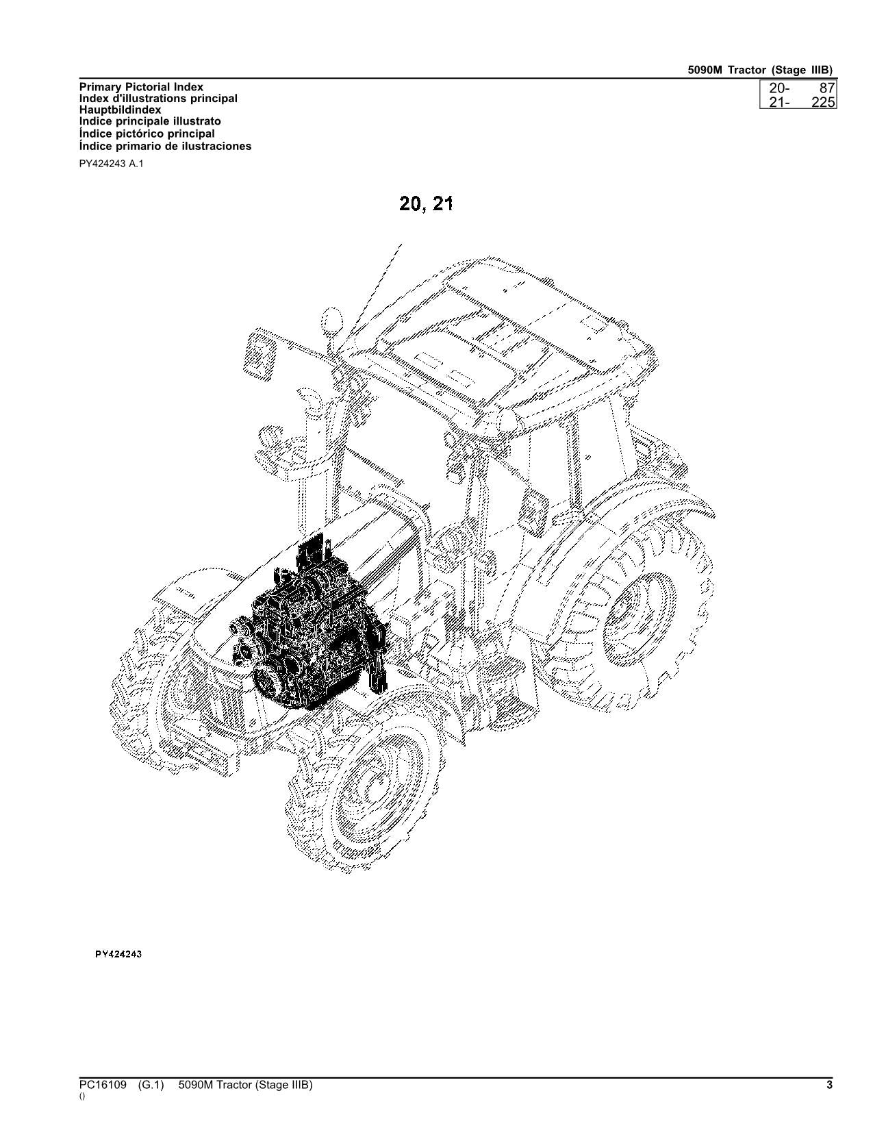 JOHN DEERE 5090M TRACTOR PARTS CATALOG MANUAL #4