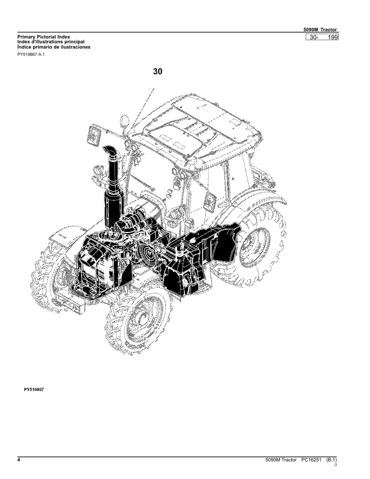 JOHN DEERE 5090M TRACTOR PARTS CATALOG MANUAL #5