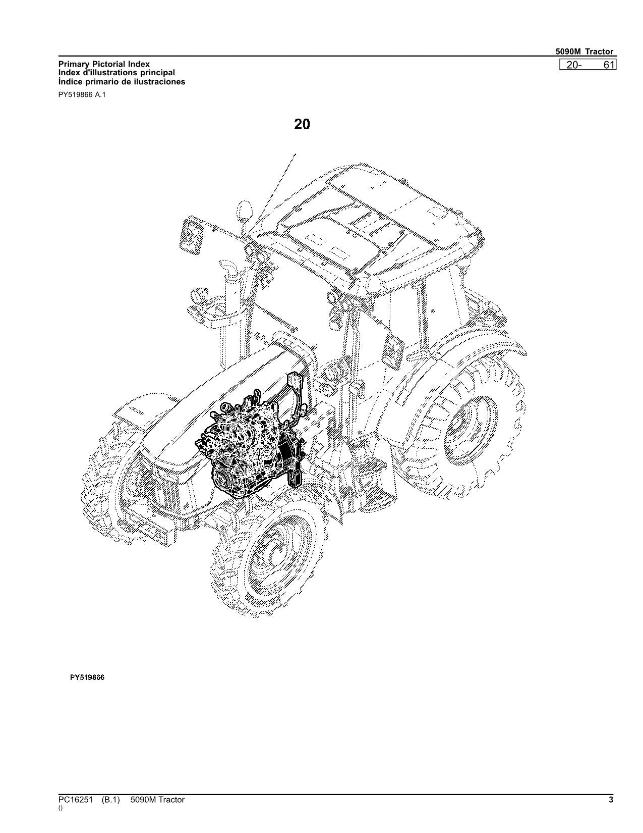 MANUEL DU CATALOGUE DES PIÈCES DU TRACTEUR JOHN DEERE 5090M #5