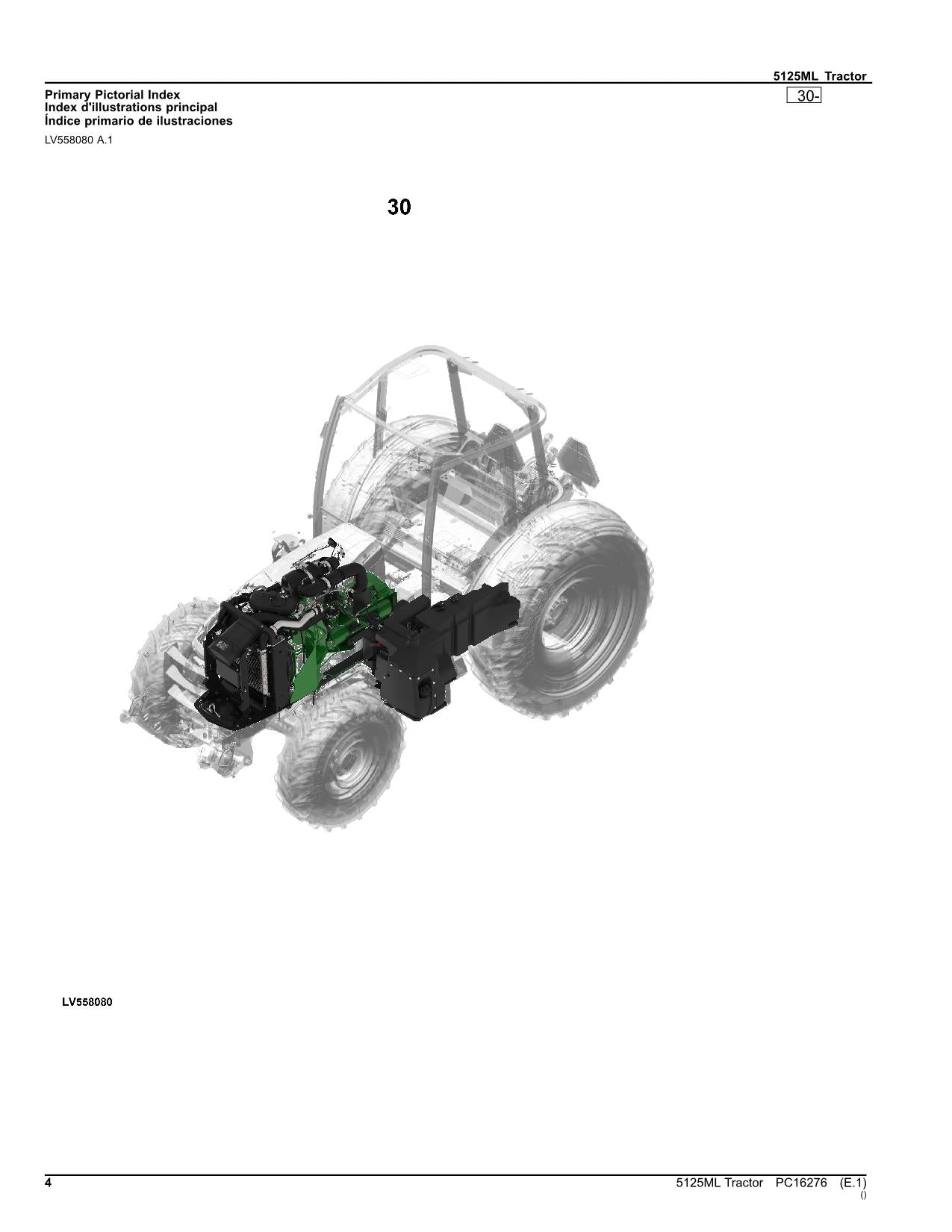 JOHN DEERE 5125ML TRACTOR PARTS CATALOG MANUAL #2