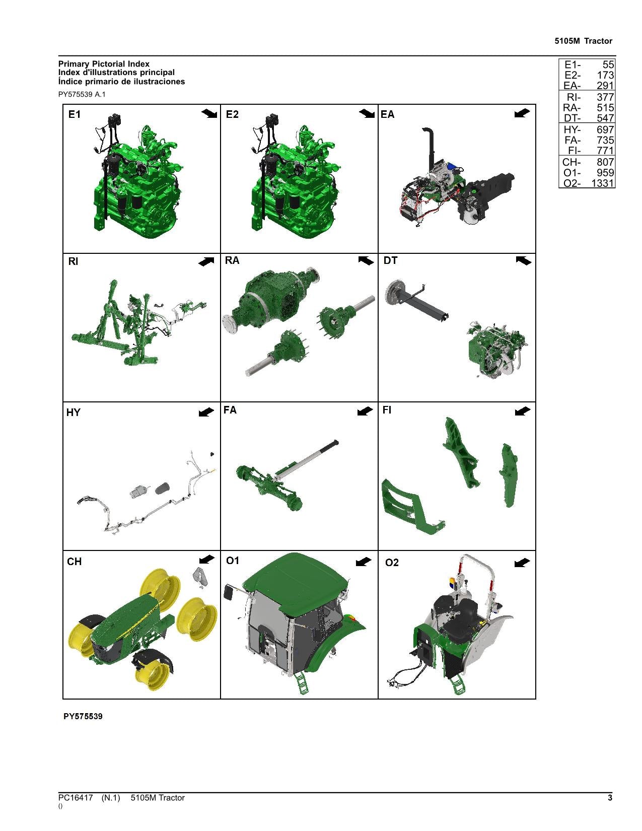 MANUEL DU CATALOGUE DES PIÈCES DU TRACTEUR JOHN DEERE 5105M #4