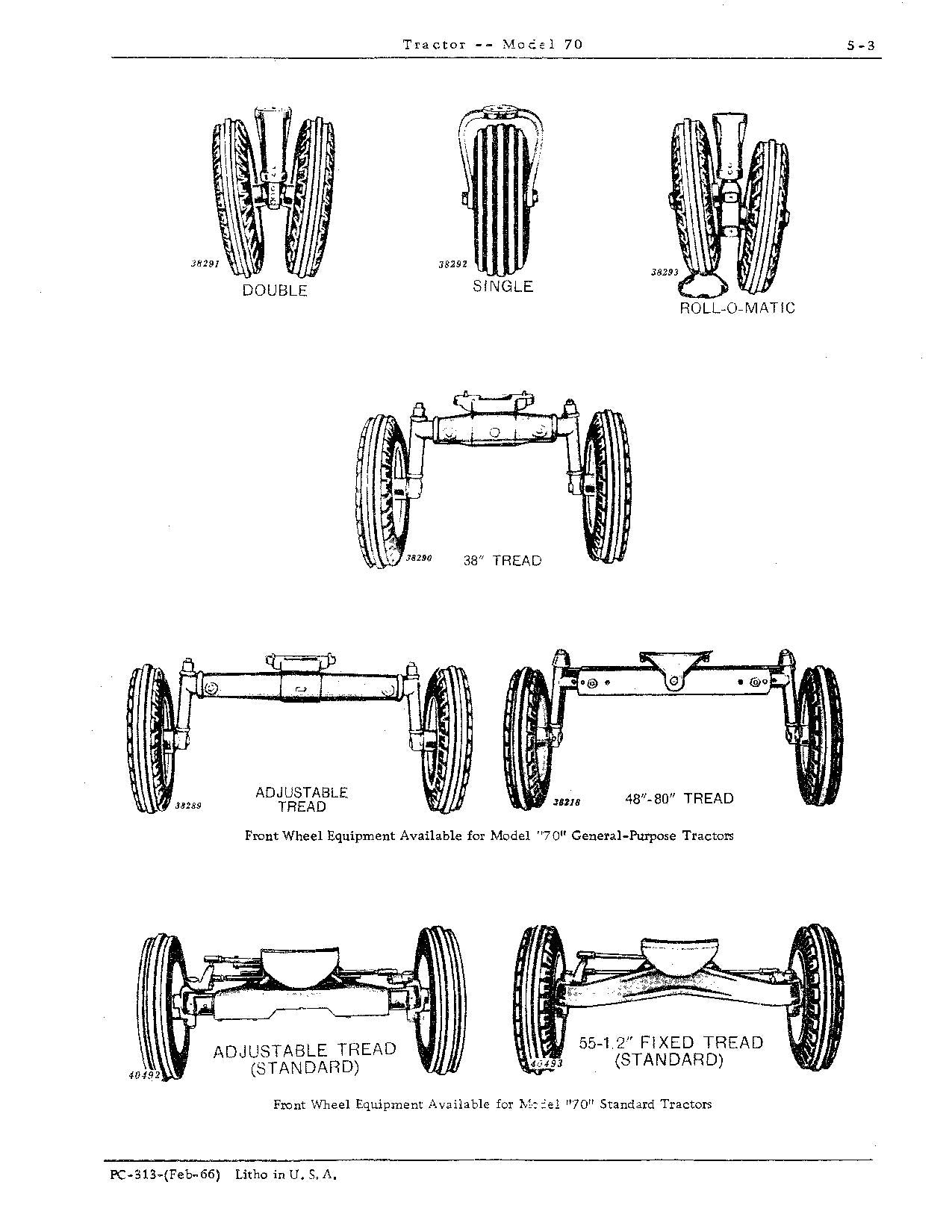 JOHN DEERE 70 TRACTOR PARTS CATALOG MANUAL PC313