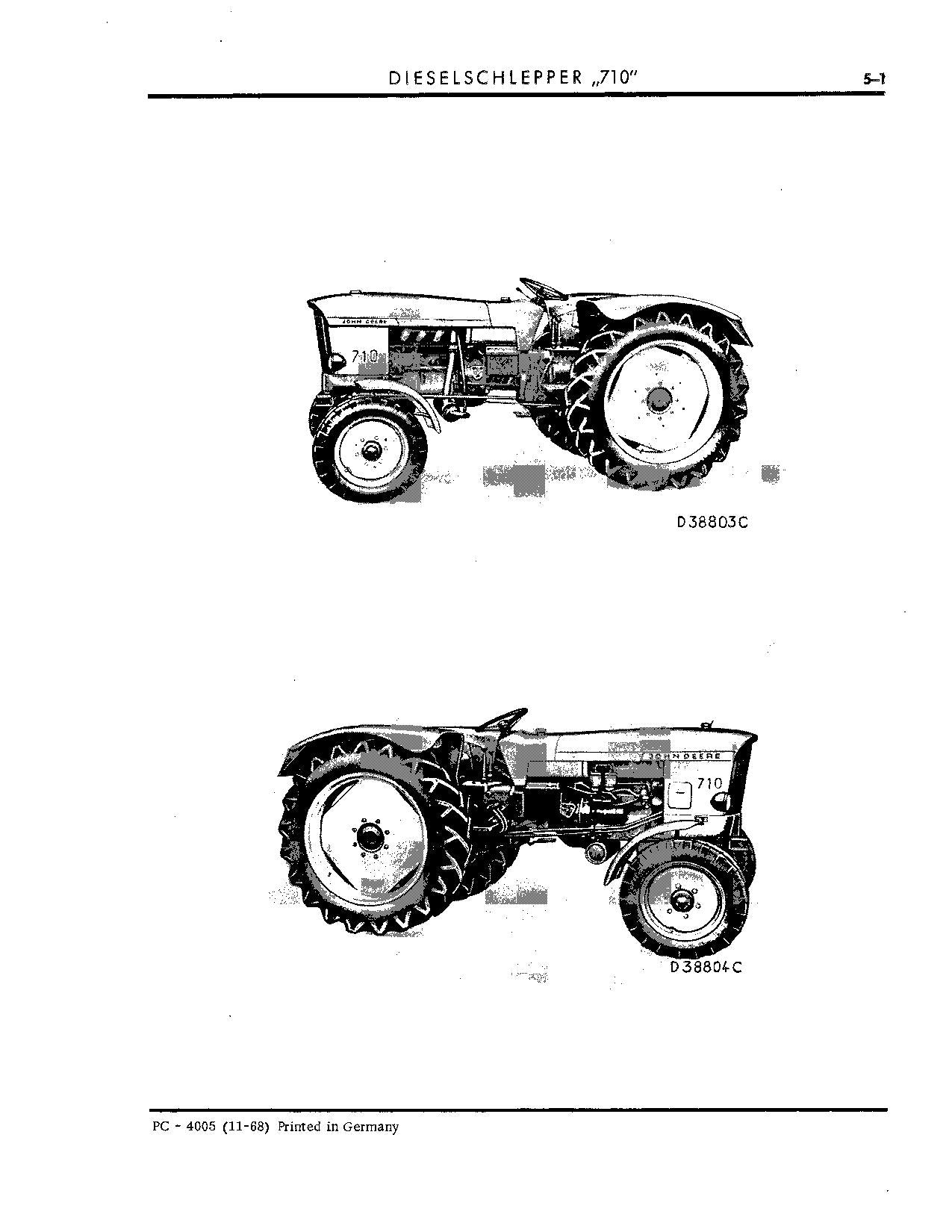 JOHN DEERE 710 TRAKTOR ERSATZTEILKATALOGHANDBUCH