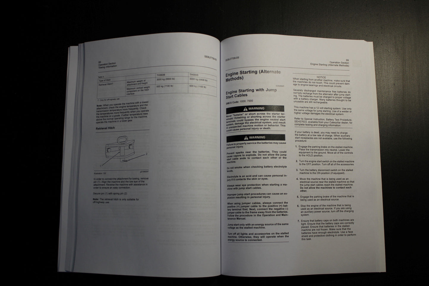 CATERPILLAR CAT TH580B TELEHANDLER OPERATORS MANUAL