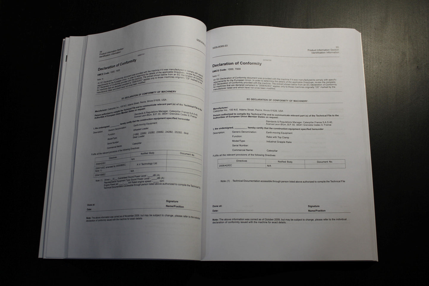 CATERPILLAR 216B2 226B2 232B2 236B2 SKID STEER LOADER OPERATORS MANUAL