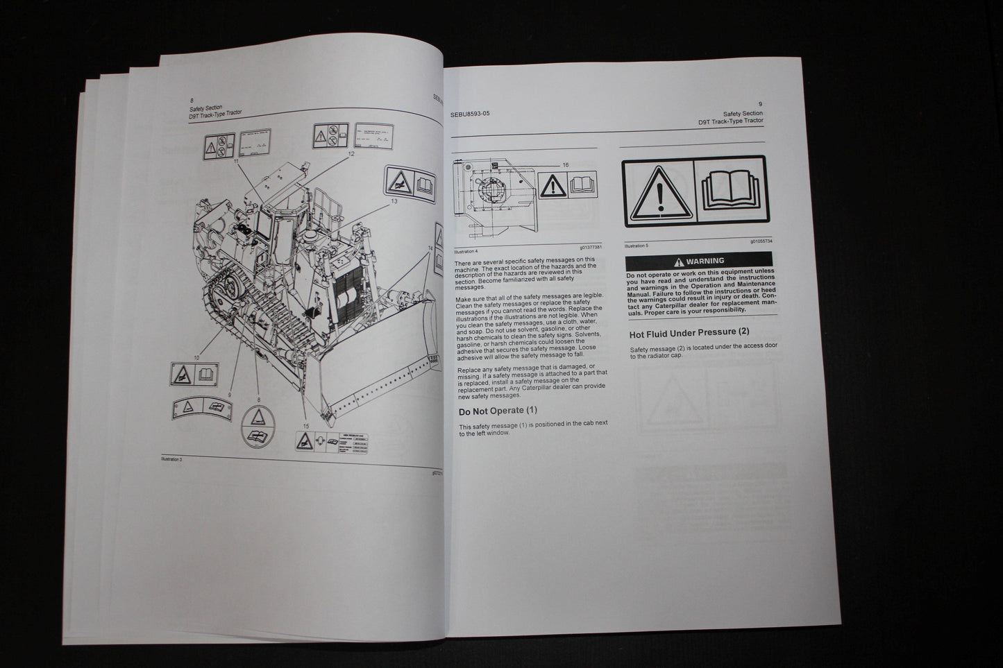 CATERPILLAR CAT D9T TRACK-TYPE TRACTOR OPERATORS MANUAL ser TWG 1-UP