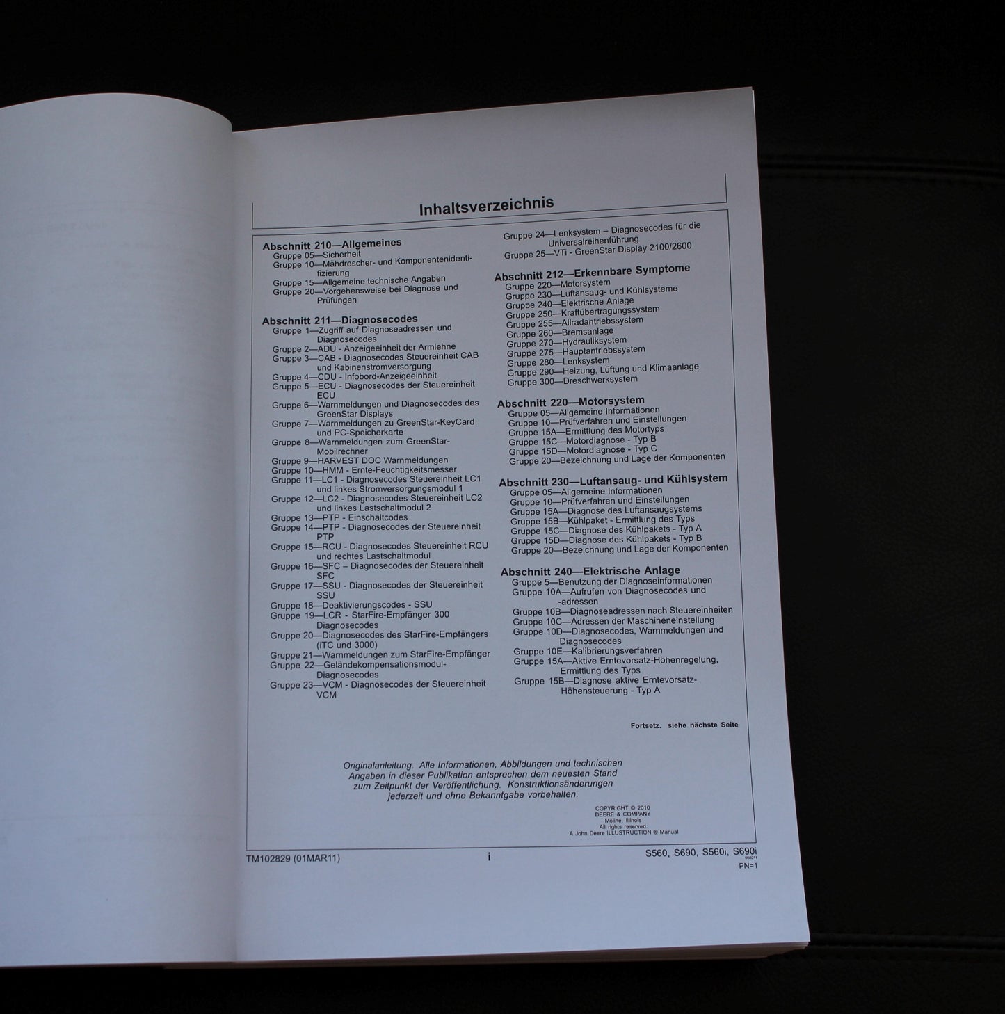 JOHN DEERE S560 S690 MÄHDRESCHER DIAGNOSE- WERKSTATTHANDBUCH REPARATURHANDBUCH