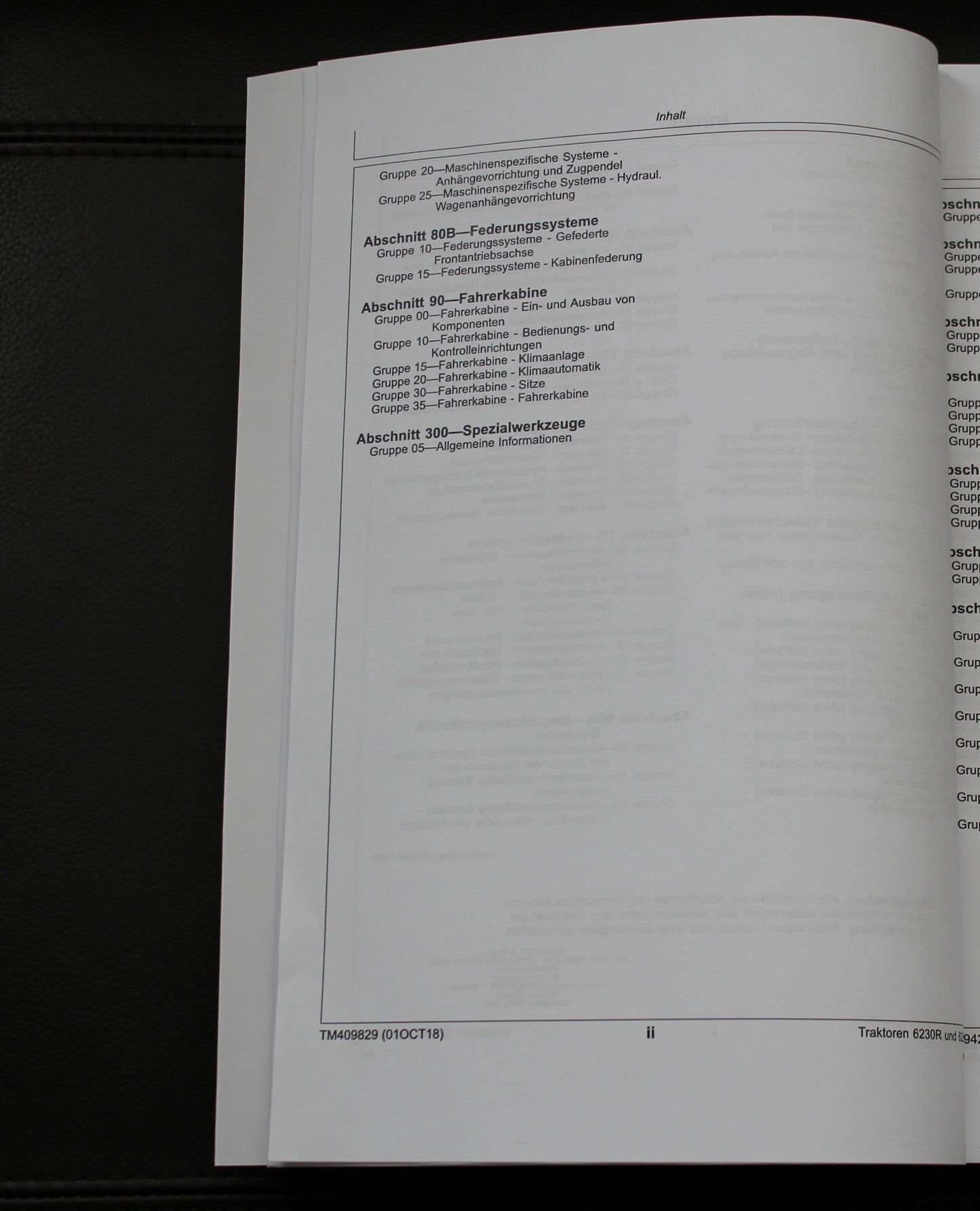 JOHN DEERE 6230R 6250R TRAKTOREN REPARATURHANDBUCH WERKSTATTHANDBUCH