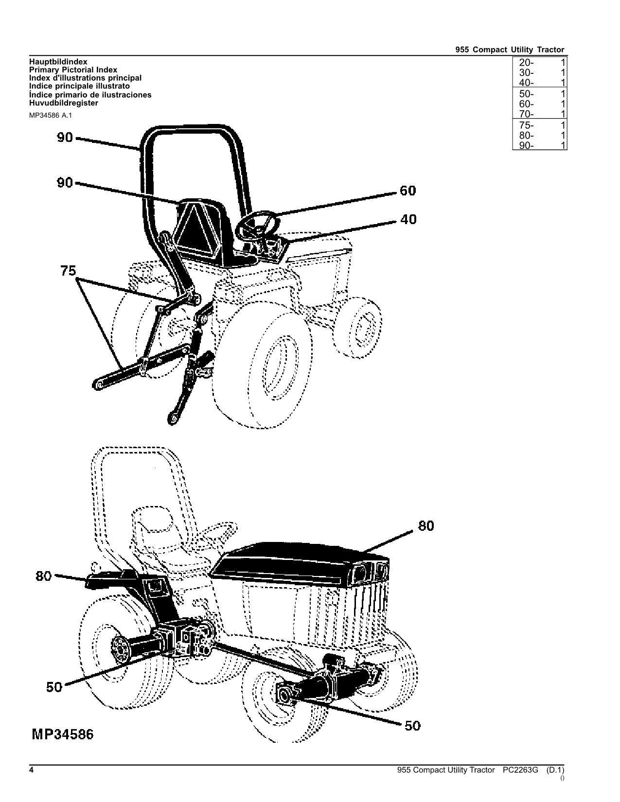 JOHN DEERE TRAKTOR 955 ERSATZTEILKATALOG ERSATZEILLISTE – PROFMANUAL