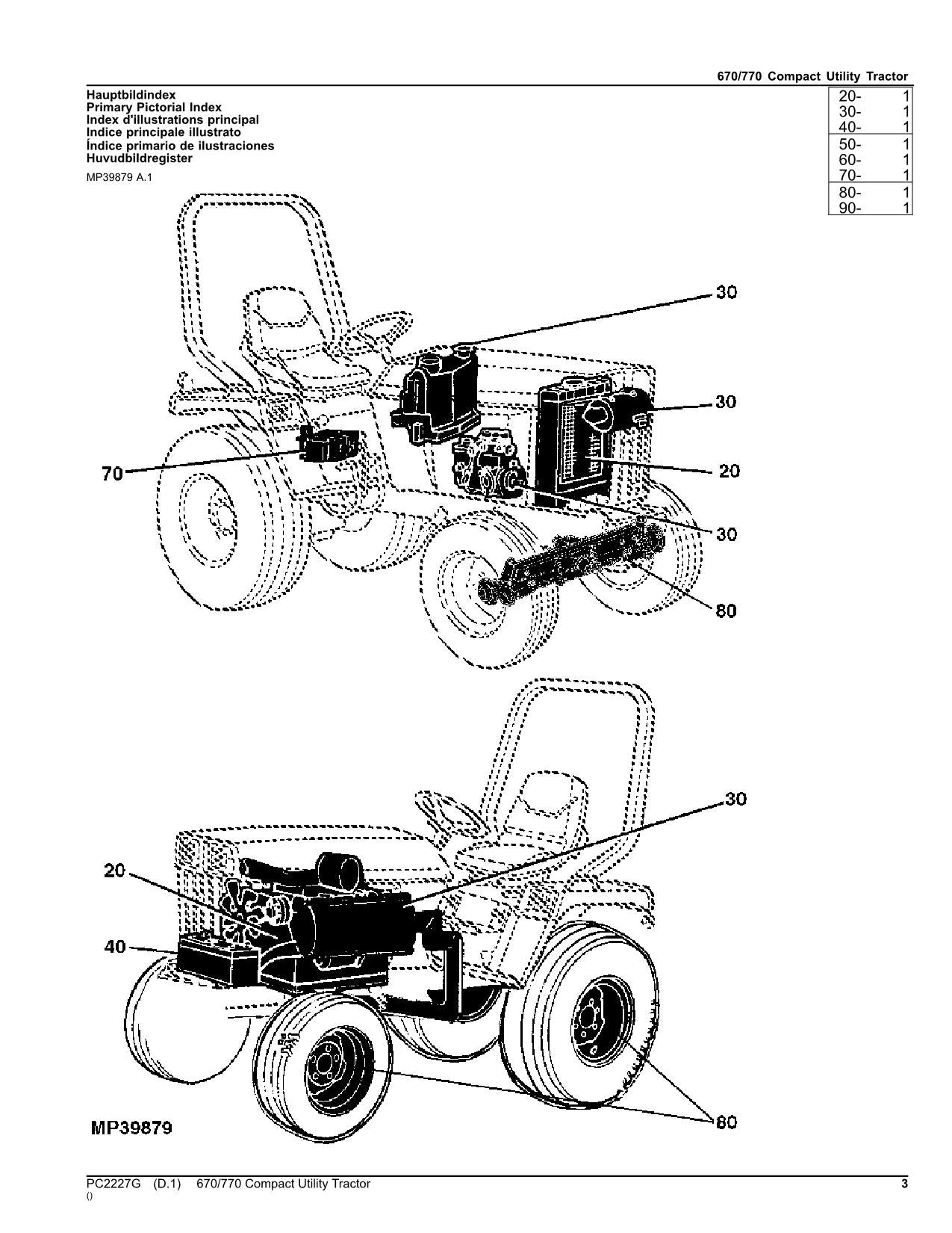 JOHN DEERE TRAKTOR 670 770 ERSATZTEILKATALOG ERSATZEILLISTE – PROFMANUAL