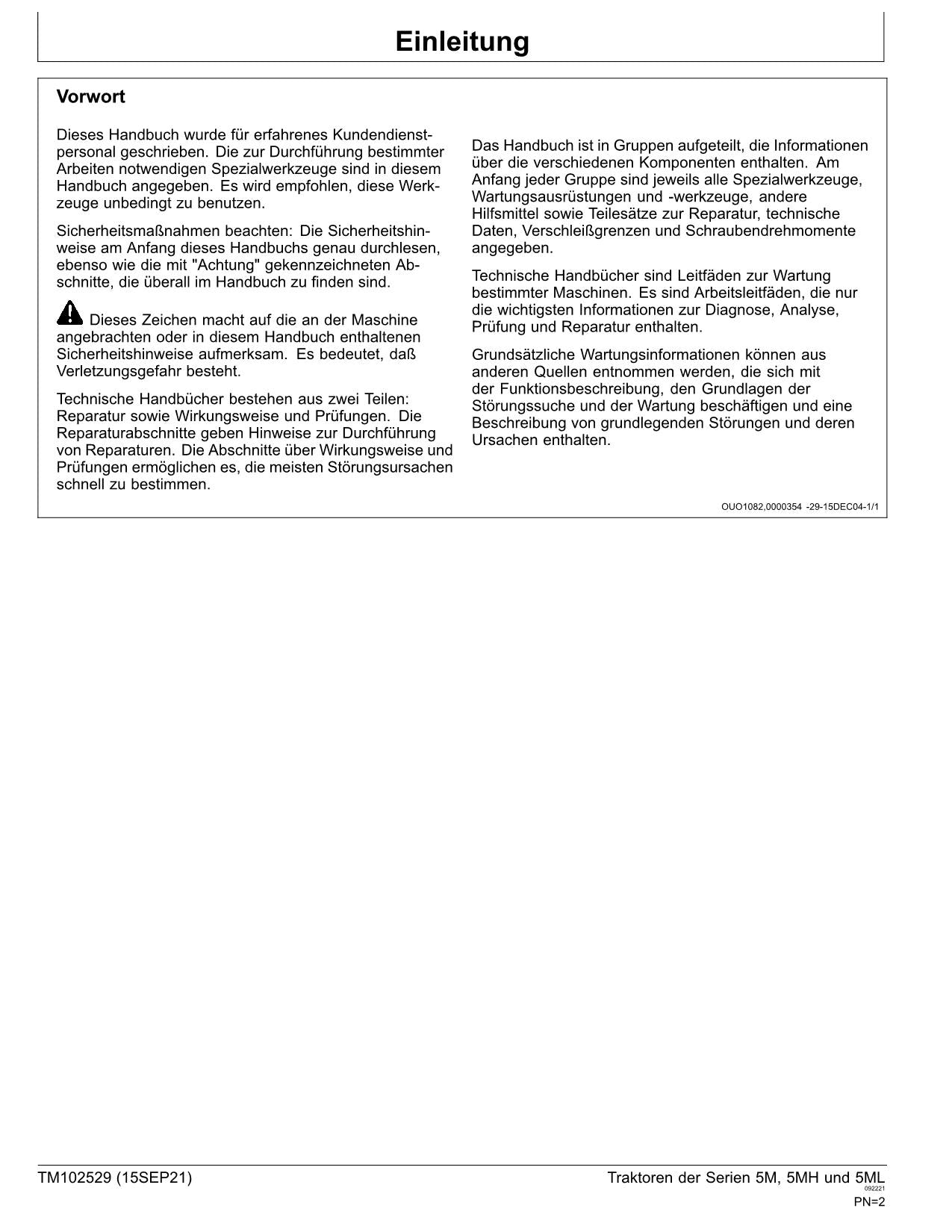 JOHN DEERE 5065M 5075M 5085M 5095M TRAKTOR DIAGNOSE REPARATURHANDBUCH