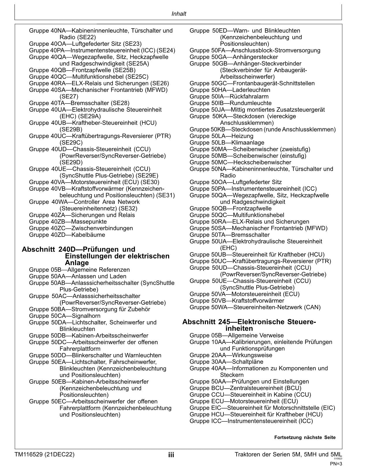 JOHN DEERE 5100M 5100ML 5085M 5115ML TRAKTOR DIAGNOSE REPARATURHANDBUCH