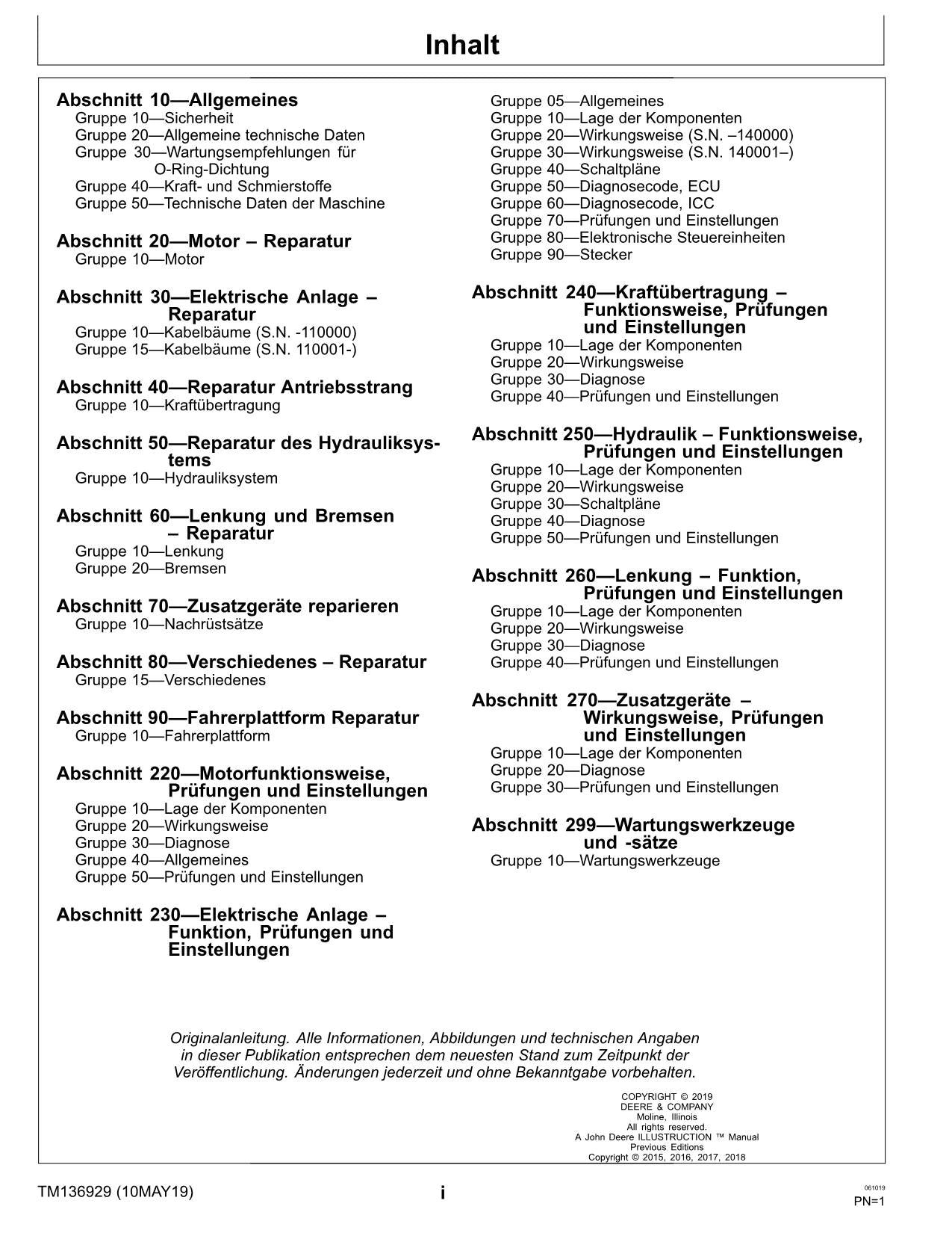 JOHN DEERE X590 TRAKTOR REPARATURHANDBUCH WERKSTATTHANDBUCH #2