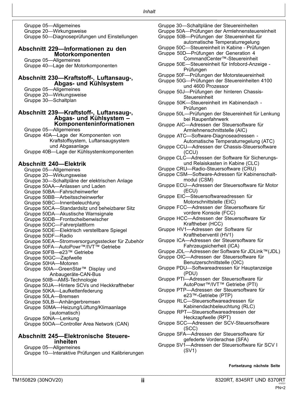 MANUEL DE RÉPARATION ET DE DIAGNOSTIC TRAKTOR JOHN DEERE 8320RT 8345RT 8370RT