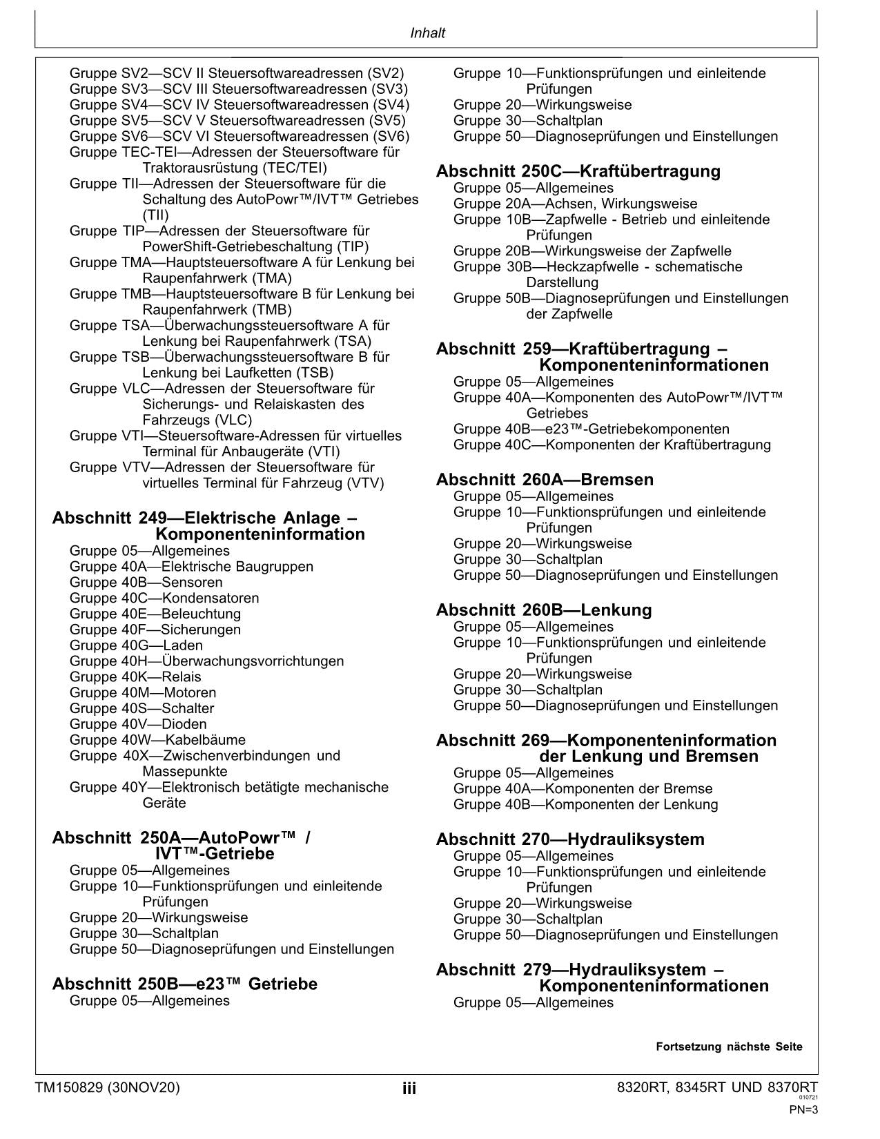 JOHN DEERE 8320RT 8345RT 8370RT TRAKTOR DIAGNOSE REPARATURHANDBUCH