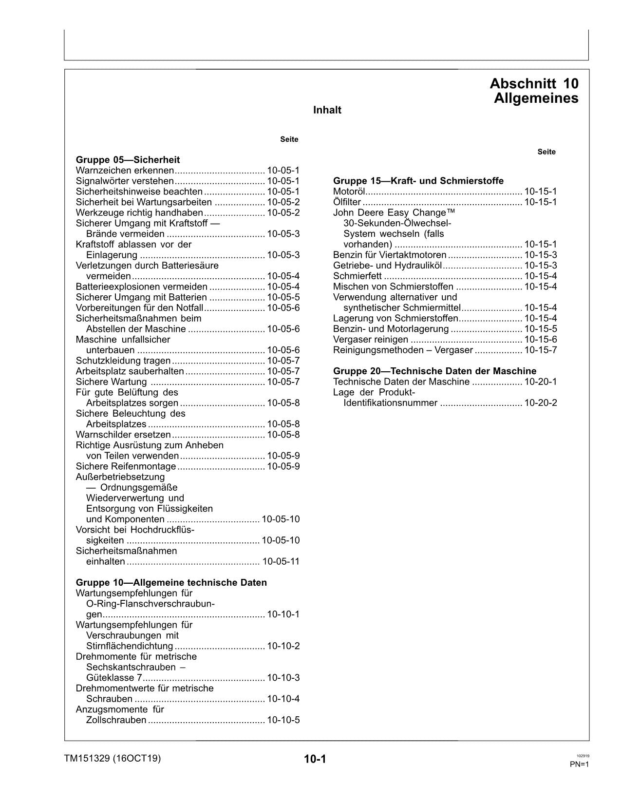 JOHN DEERE X116R X146R X166R 92H 107H TRAKTOR REPARATURHANDBUCH