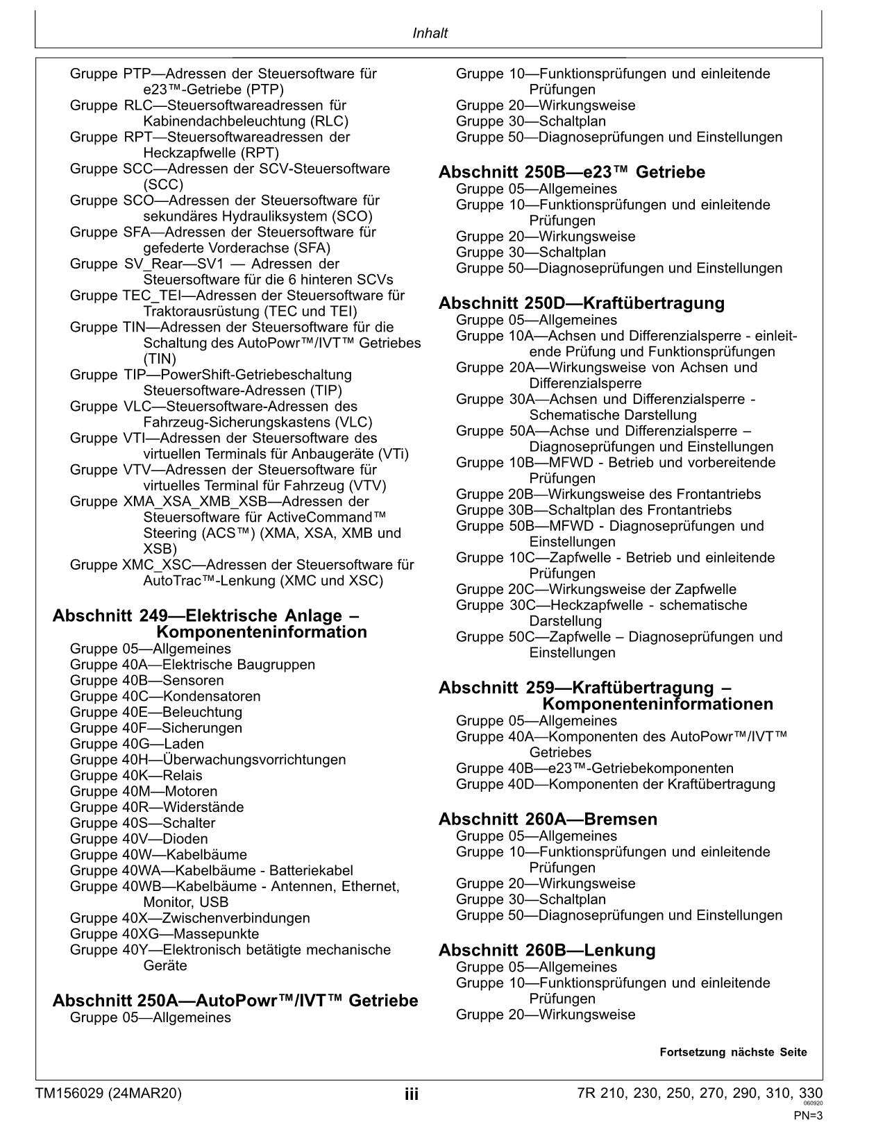 JOHN DEERE 7R 310 210 250 330 230 290 270 TRAKTOR DIAGNOSE REPARATURHANDBUCH