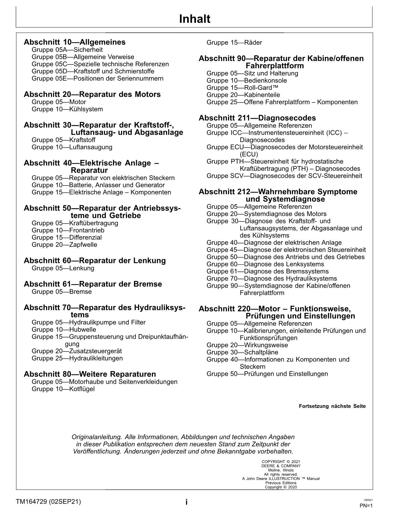 JOHN DEERE 3033R 3046R 3039R KOMPAKTTRAKTOR DIAGNOSE REPARATURHANDBUCH