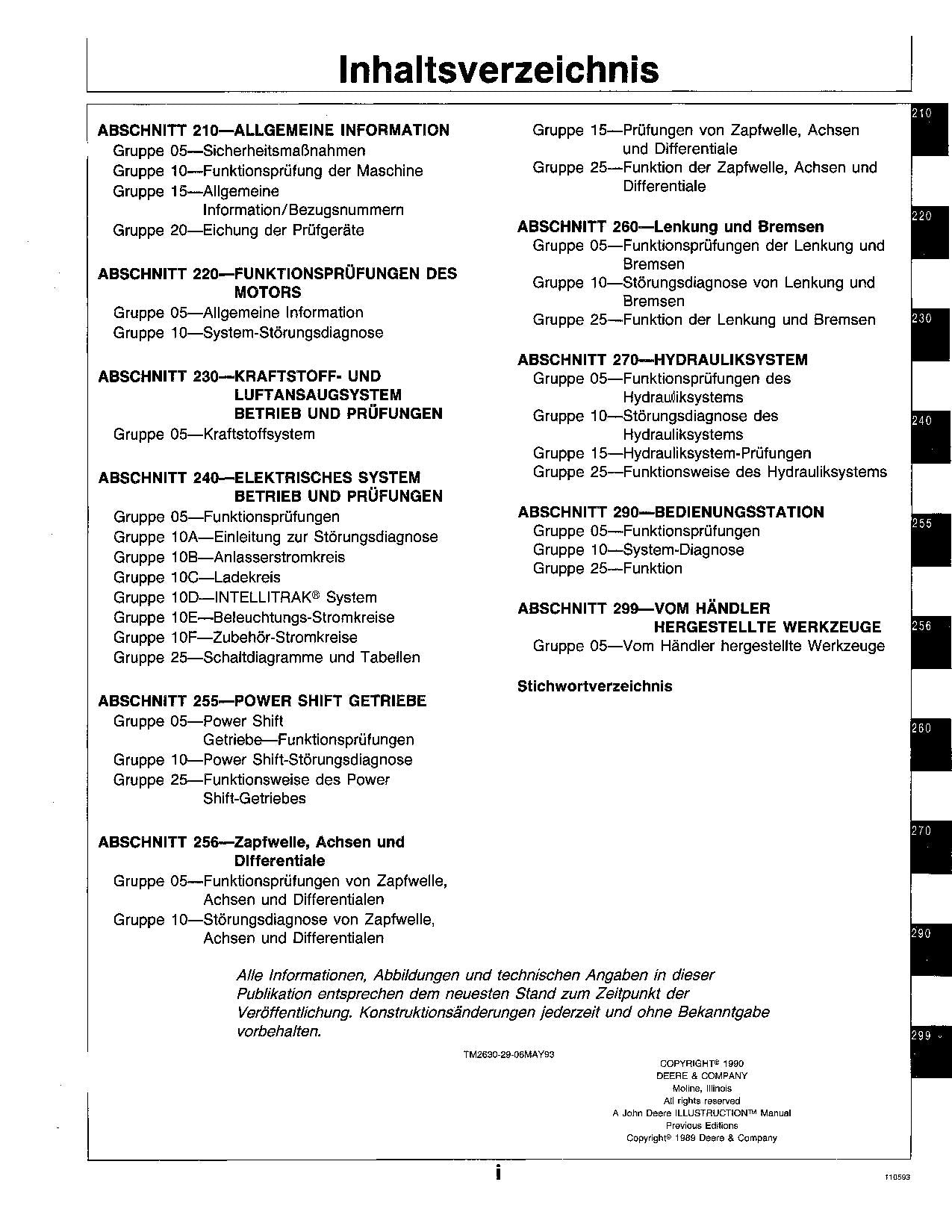 JOHN DEERE 4055 4255 4455 TRAKTOR DIAGNOSE REPARATURHANDBUCH PRÜFEN