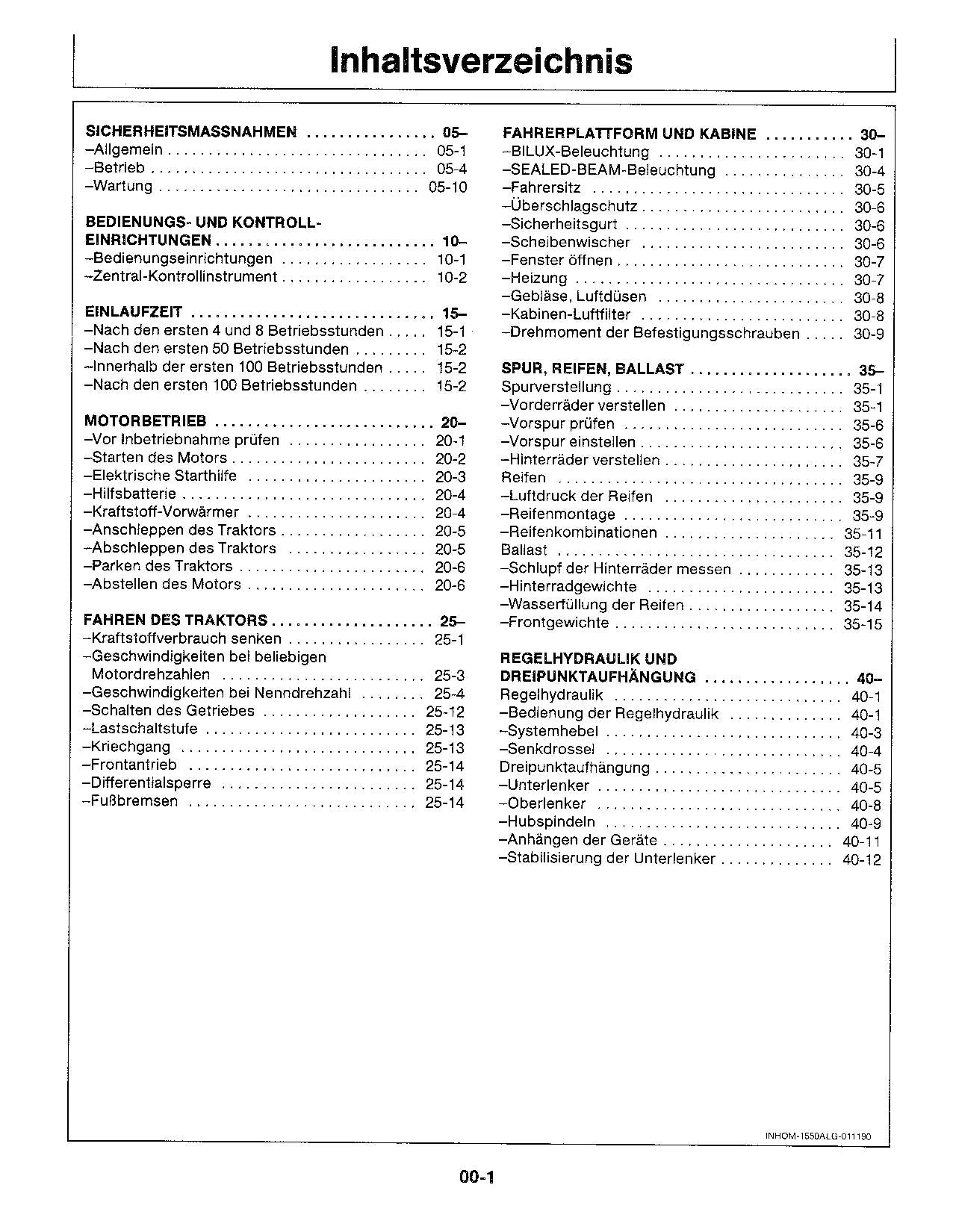 JOHN DEERE 1550 1750 1850 1850N 1950  1950N TRAKTOR BETRIEBSANLEITUNG #2