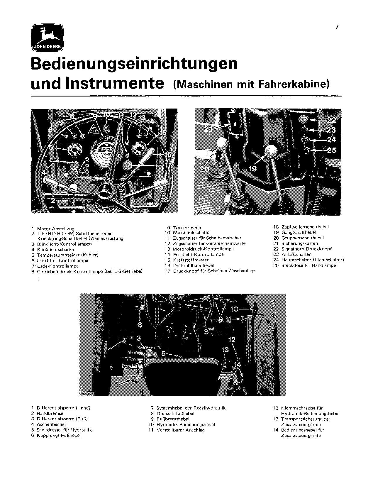 JOHN DEERE 1830 2030  2130 TRAKTOR BETRIEBSANLEITUNG