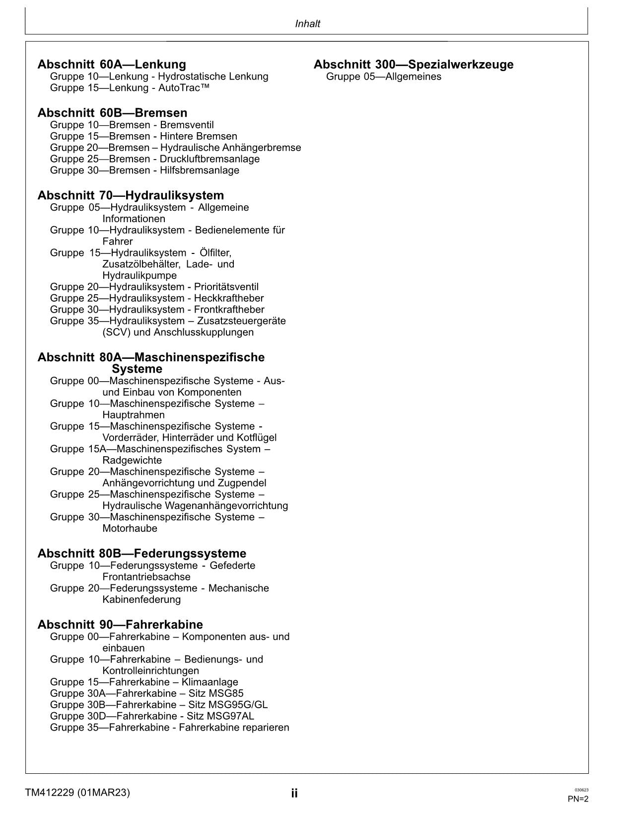 JOHN DEERE 6210M 6155M 6165M 6175M 6185M 6195M 6155MH TRAKTOR REPARATURHANDBUCH