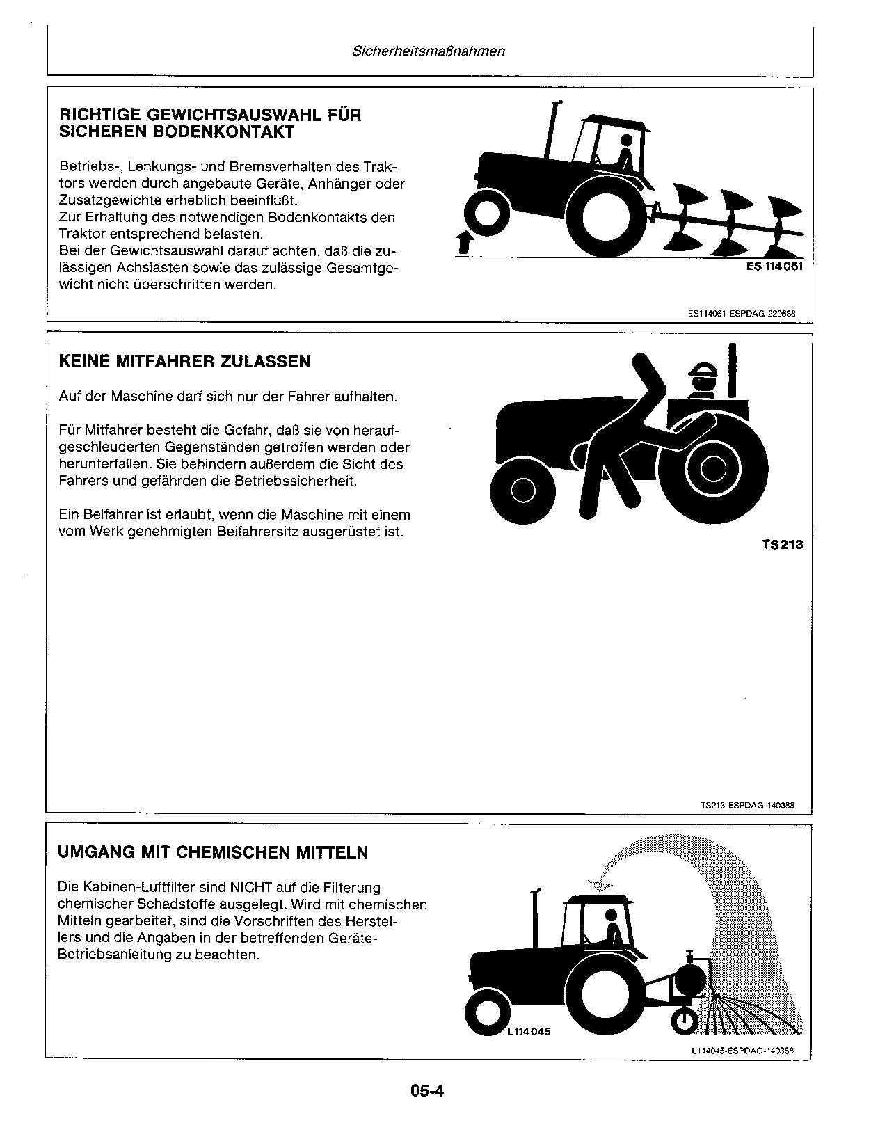 JOHN DEERE 2650 2650N 2850 TRAKTOR BETRIEBSANLEITUNG