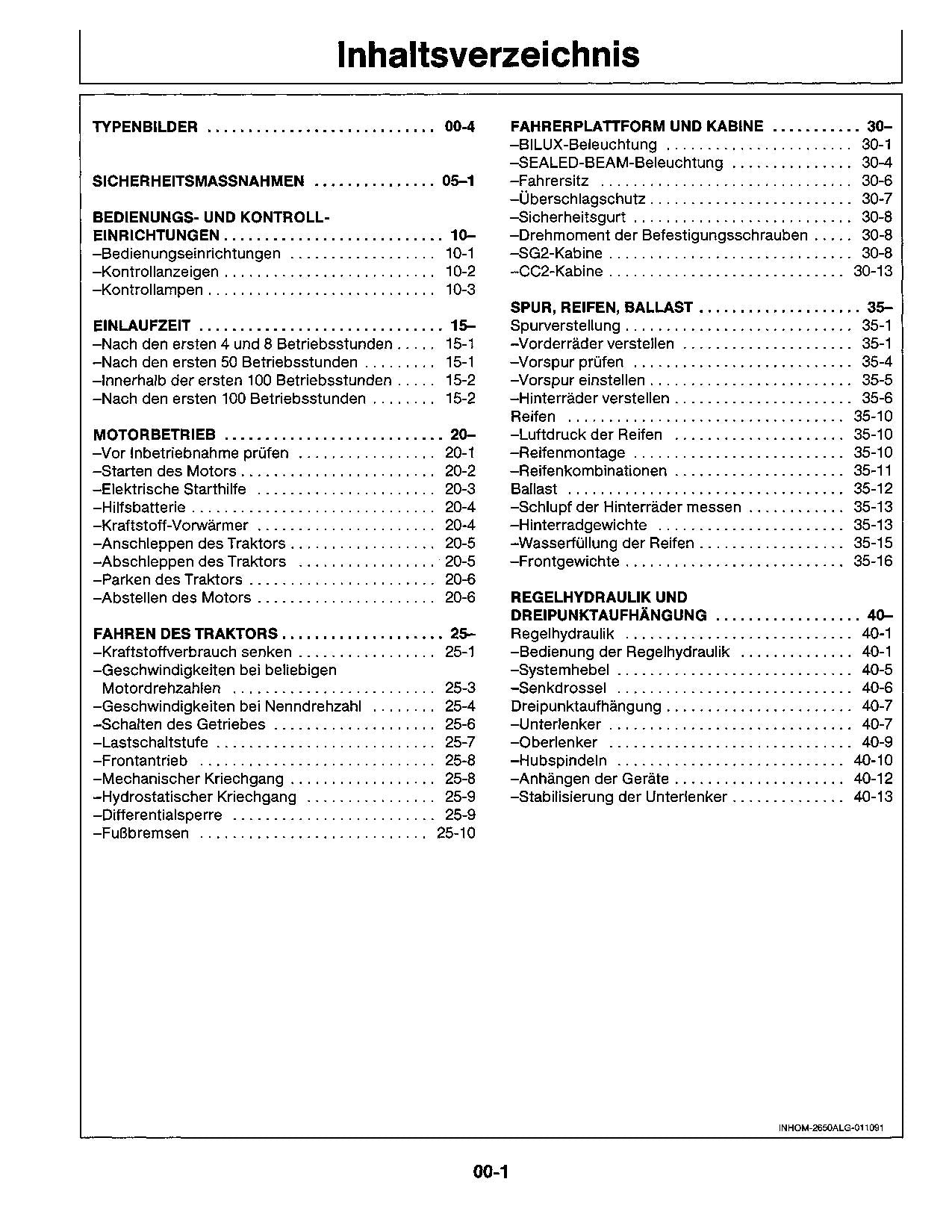 JOHN DEERE 2650 2650N 2850 TRAKTOR BETRIEBSANLEITUNG