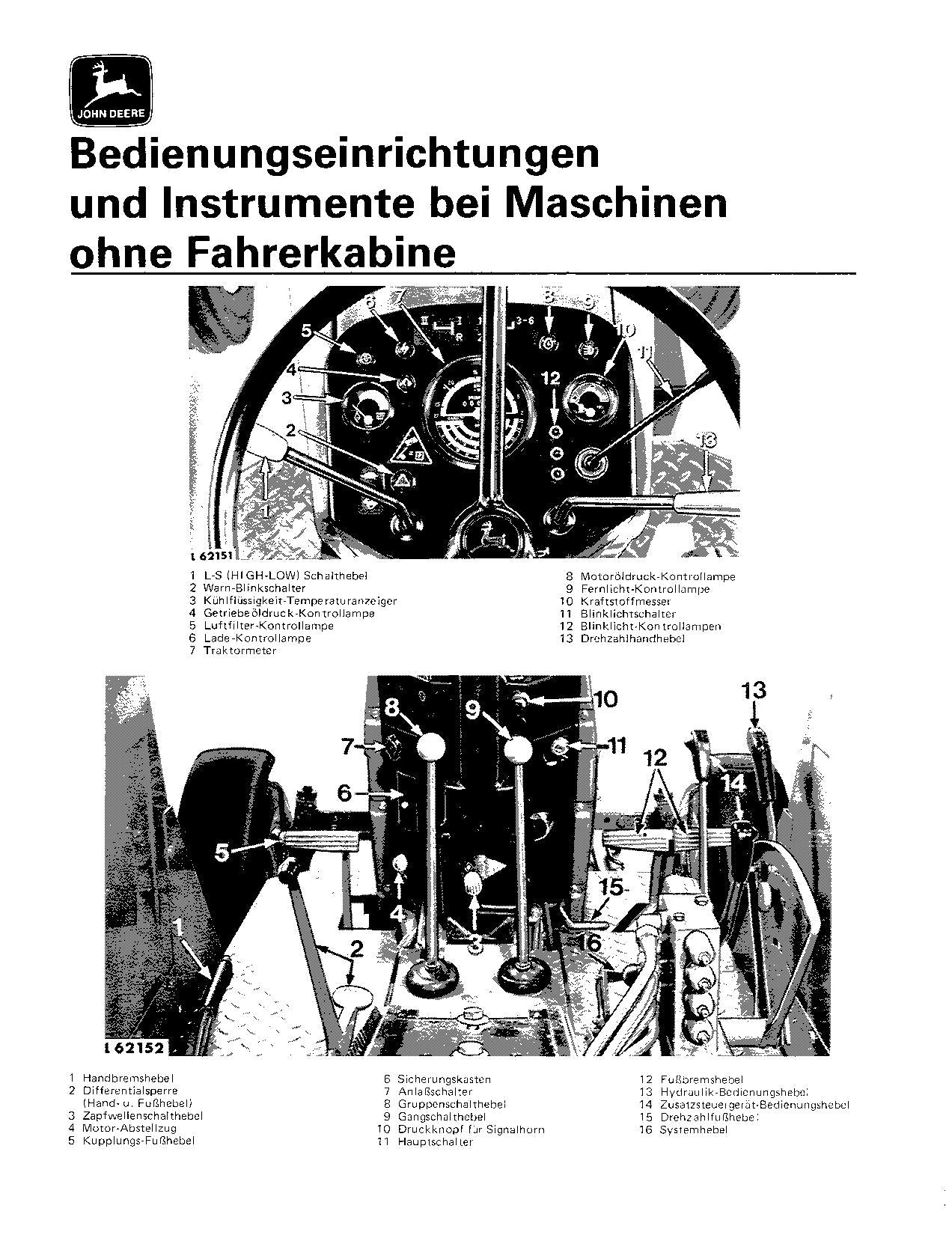 JOHN DEERE 3030 3130 TRAKTOR BETRIEBSANLEITUNG