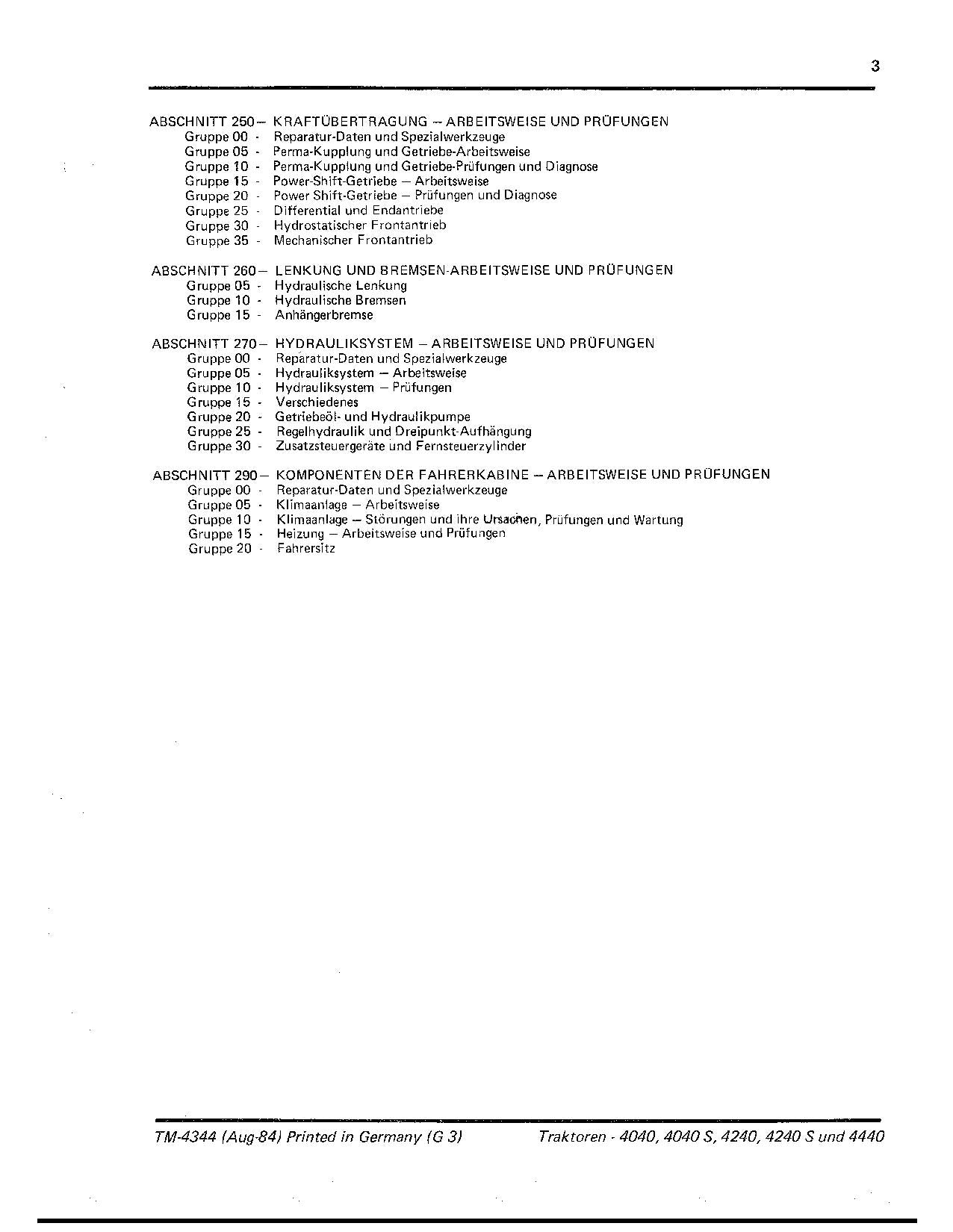 JOHN DEERE 4040 4040S 4240 4240S 4440 TRAKTOR REPARATURHANDBUCH