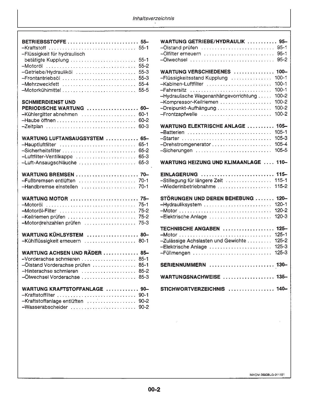 JOHN DEERE 4040S 4240S TRAKTOR BETRIEBSANLEITUNG