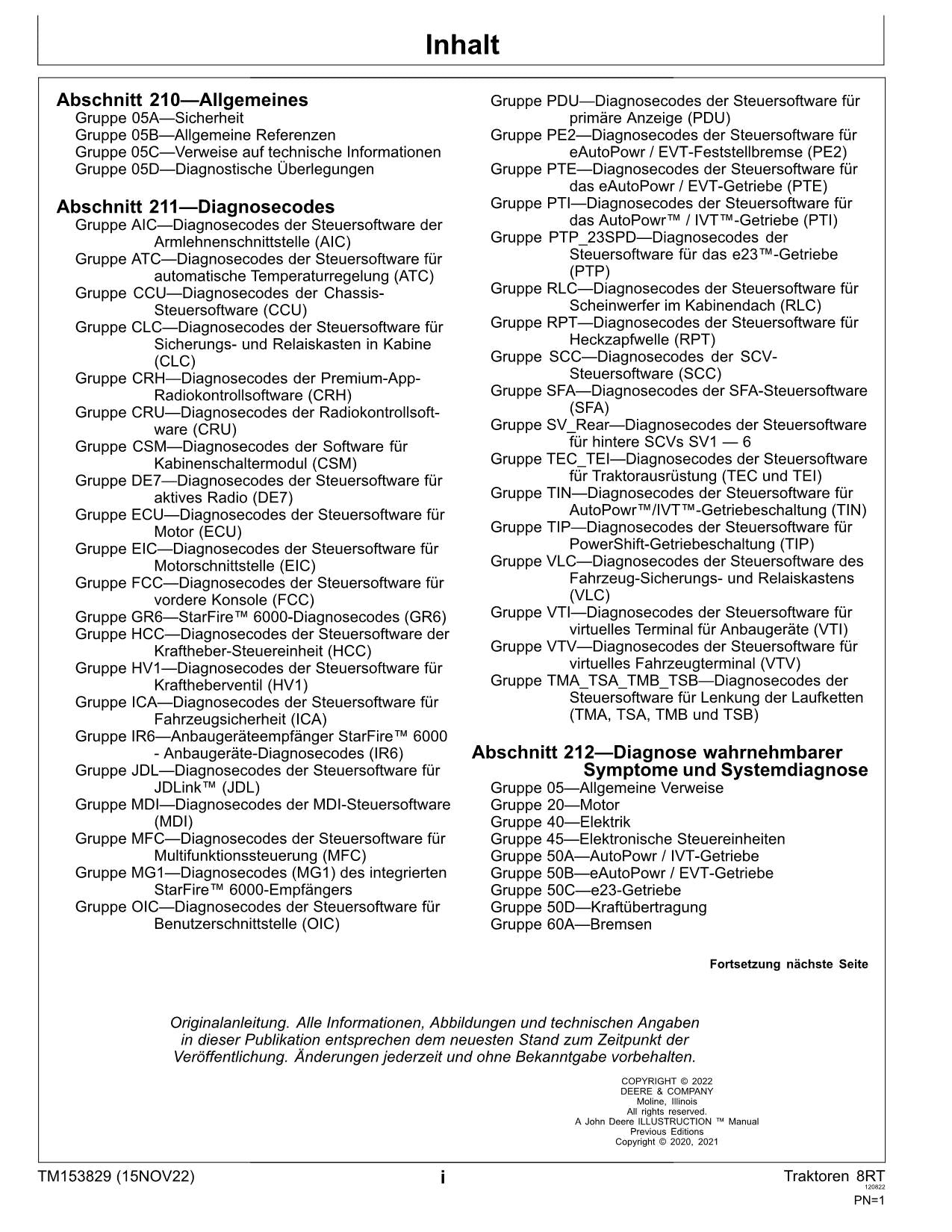 JOHN DEERE 8RT 310 8RT 340 8RT 370 8RT 410 TRAKTOR DIAGNOSE REPARATURHANDBUCH