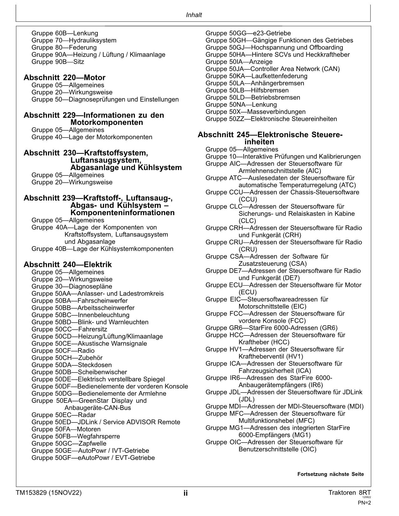 JOHN DEERE 8RT 310 8RT 340 8RT 370 8RT 410 TRAKTOR DIAGNOSE REPARATURHANDBUCH