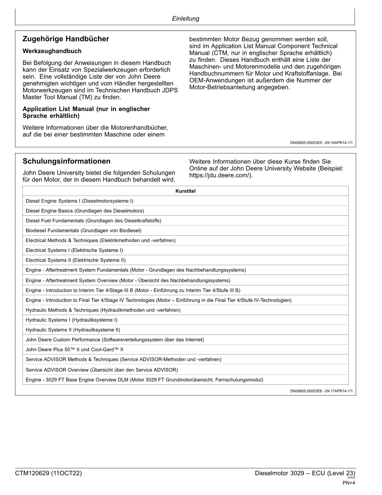 JOHN DEERE 3029 2.9L 3029-ECU MOTEUR REPARATURHANDBUCH WERKSTATTHANDBUCH