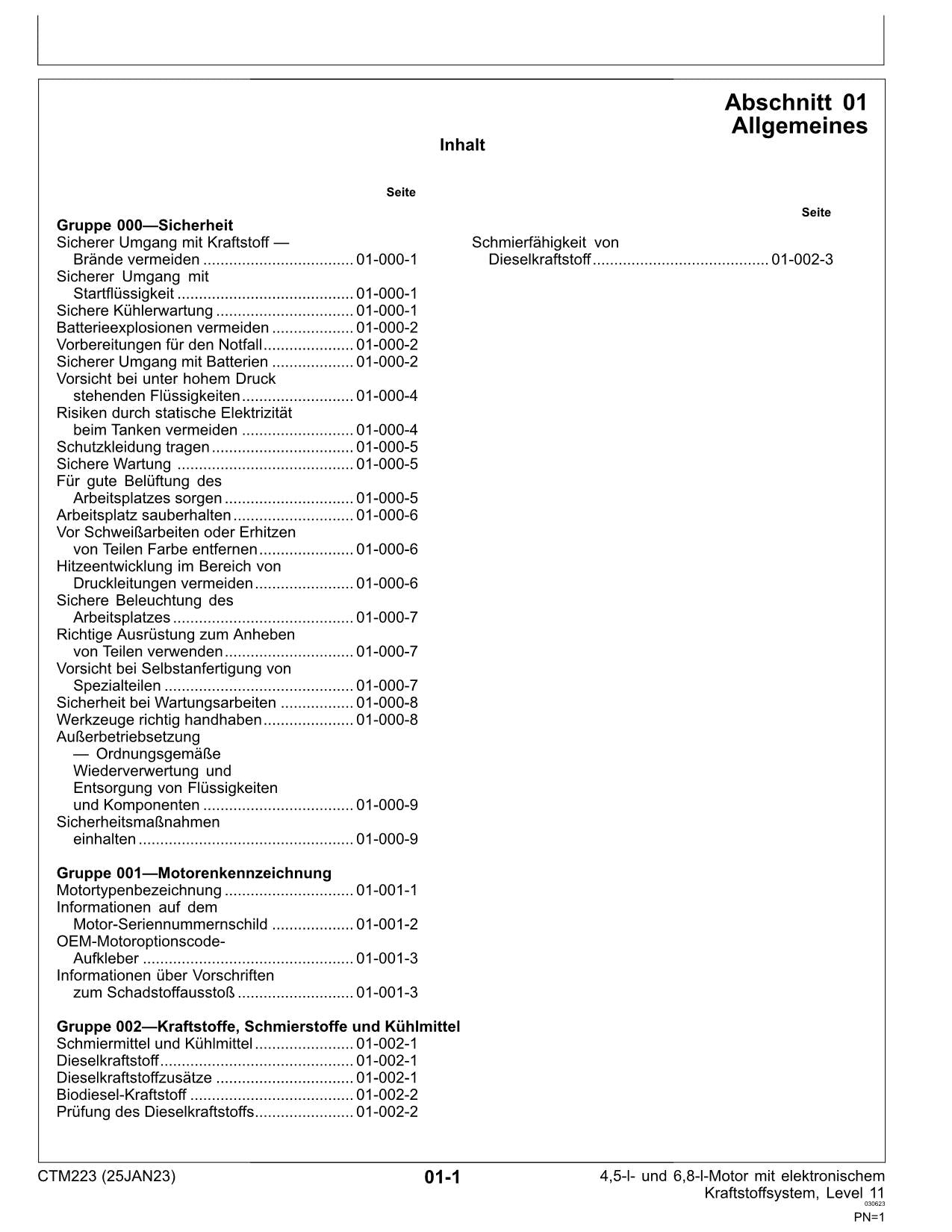 JOHN DEERE 4.5L 4045 6.8L 6068 MOTOR REPARATURHANDBUCH WERKSTATTHANDBUCH #1