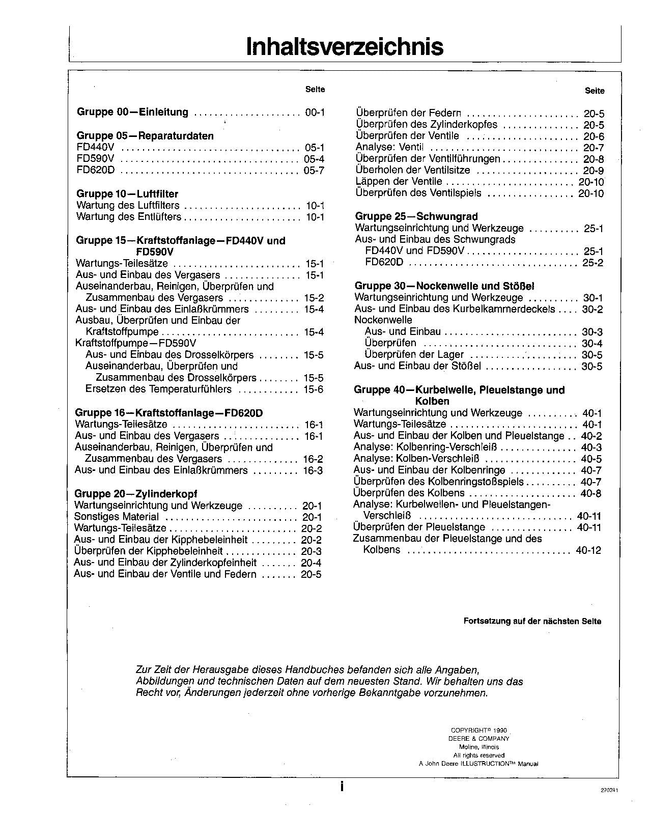 JOHN DEERE K 445 455 E 1800 425 2243 MOTOR REPARATURHANDBUCH WERKSTATTHANDBUCH