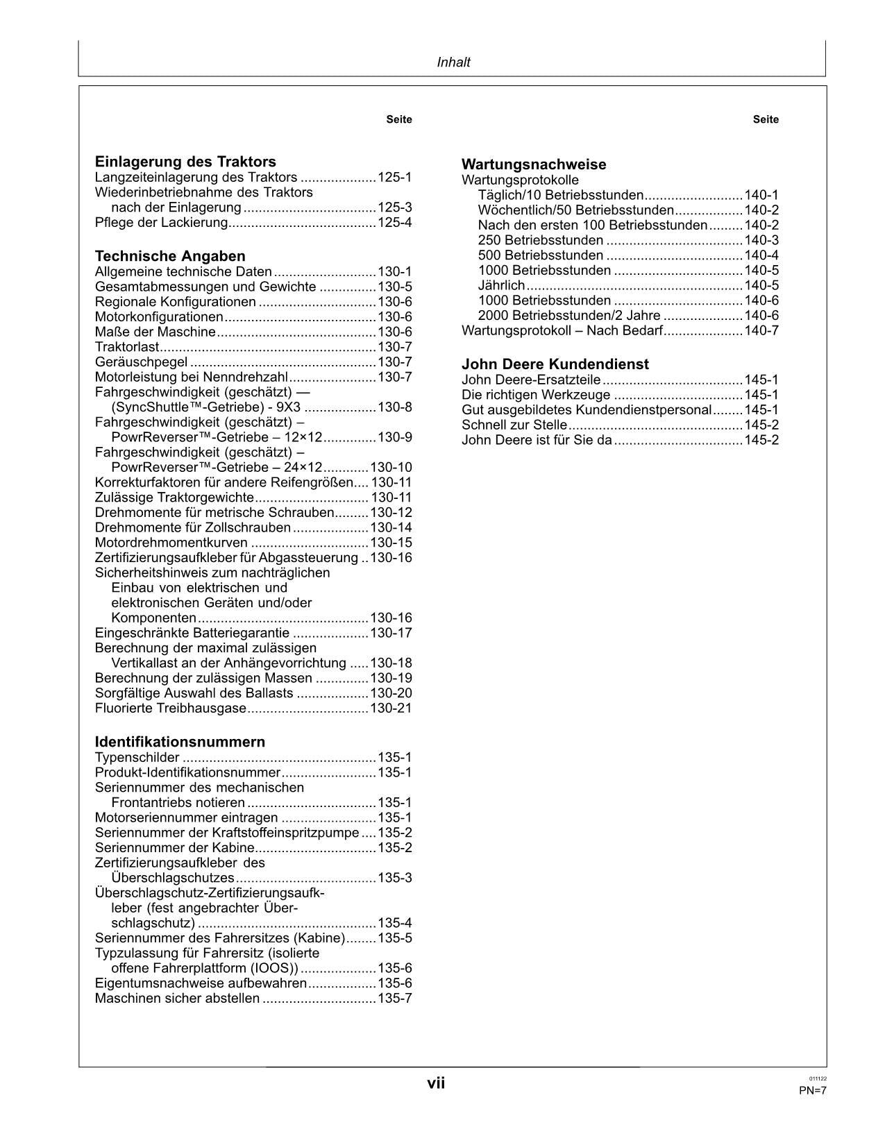 JOHN DEERE 5050E 5058E 5067E 5075E  TRAKTOR BETRIEBSANLEITUNG #1