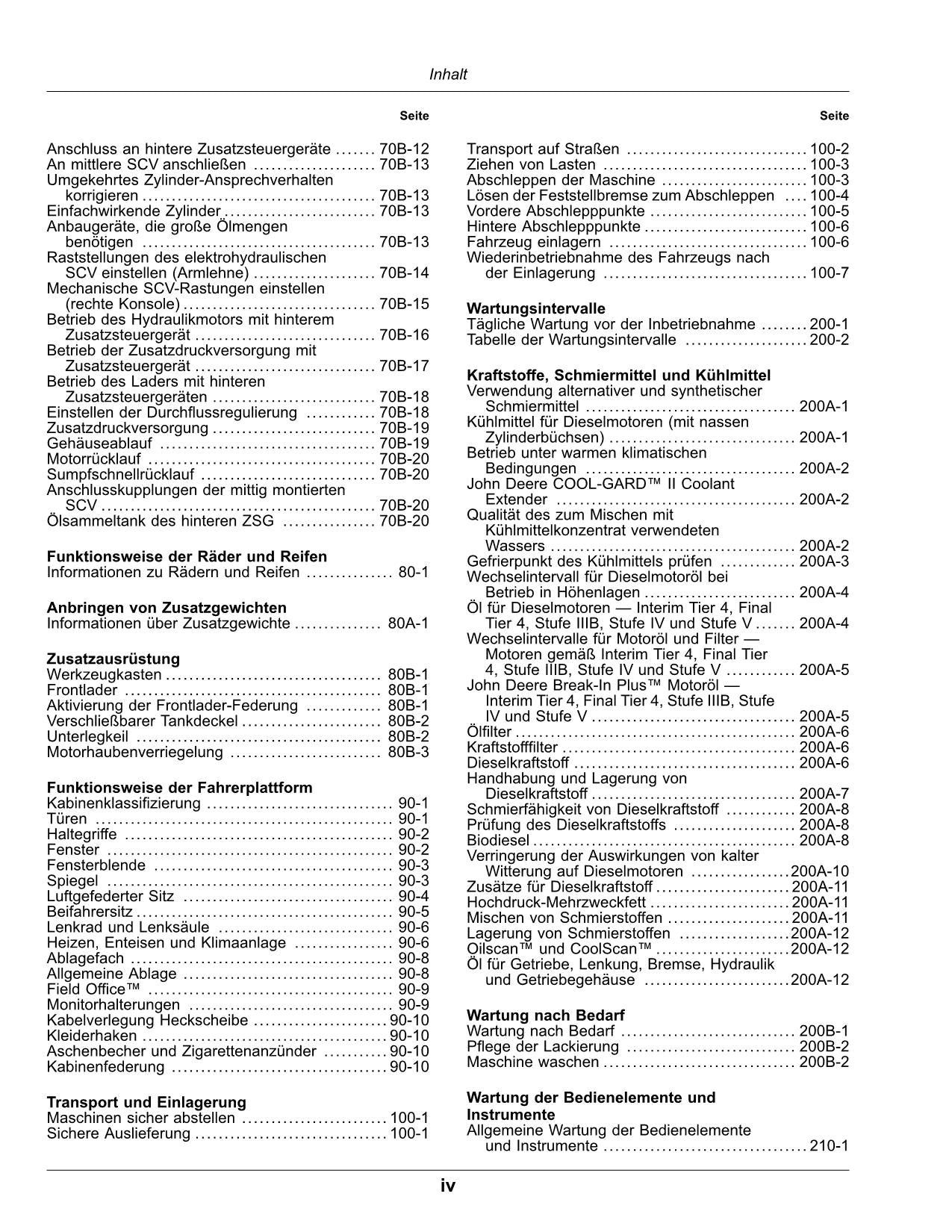 JOHN DEERE 5090R 5100R 5115R 5125R TRAKTOR BETRIEBSANLEITUNG #2