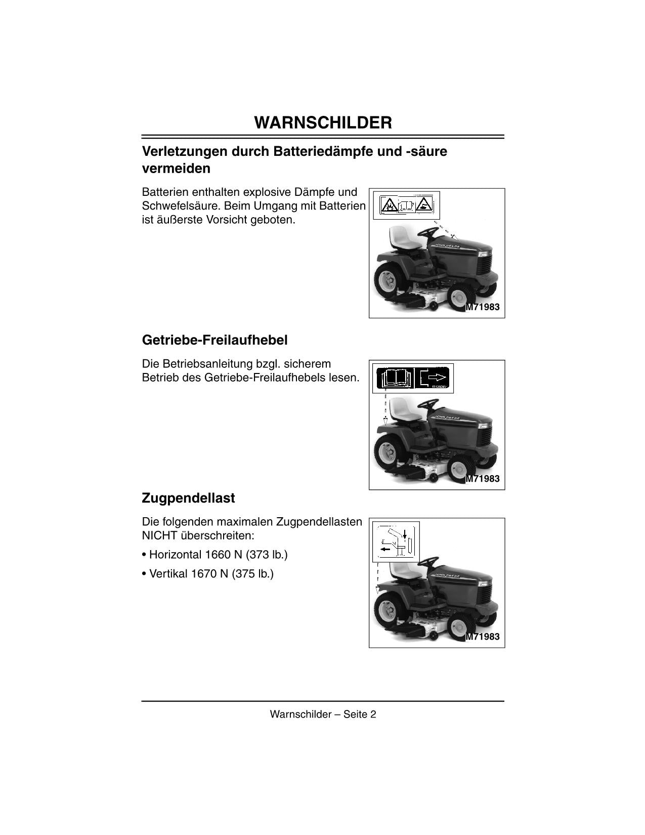 JOHN DEERE 355D TRAKTOR BETRIEBSANLEITUNG