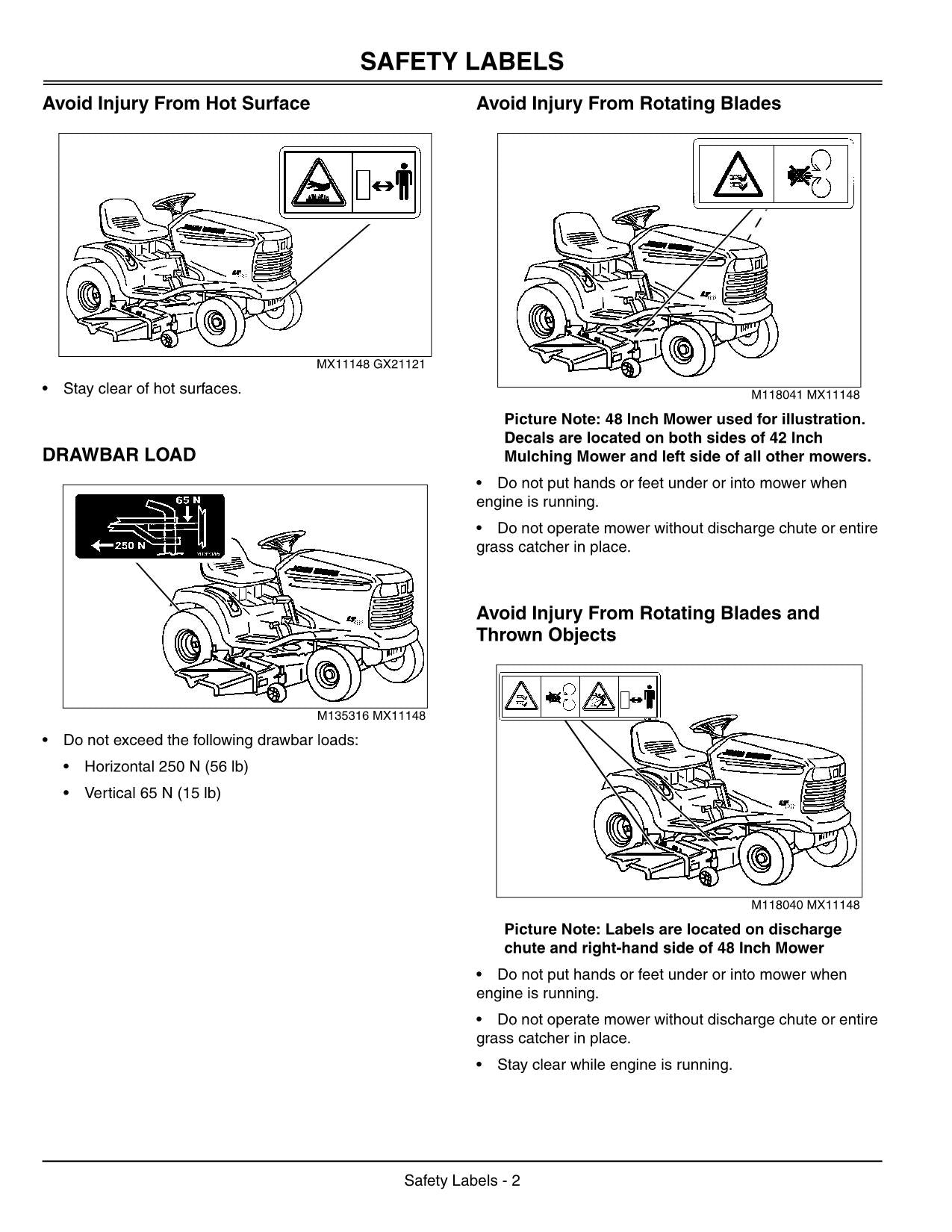 JOHN DEERE LT160 LT180 LT190 TRAKTOR BETRIEBSANLEITUNG