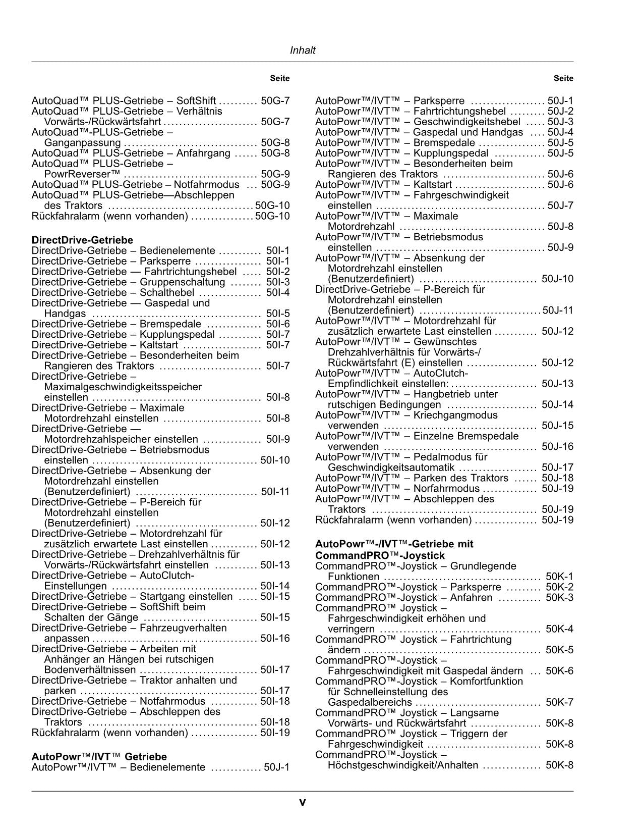 JOHN DEERE 6R 145 155 165 175 185 195 215 TRAKTOR BETRIEBSANLEITUNG