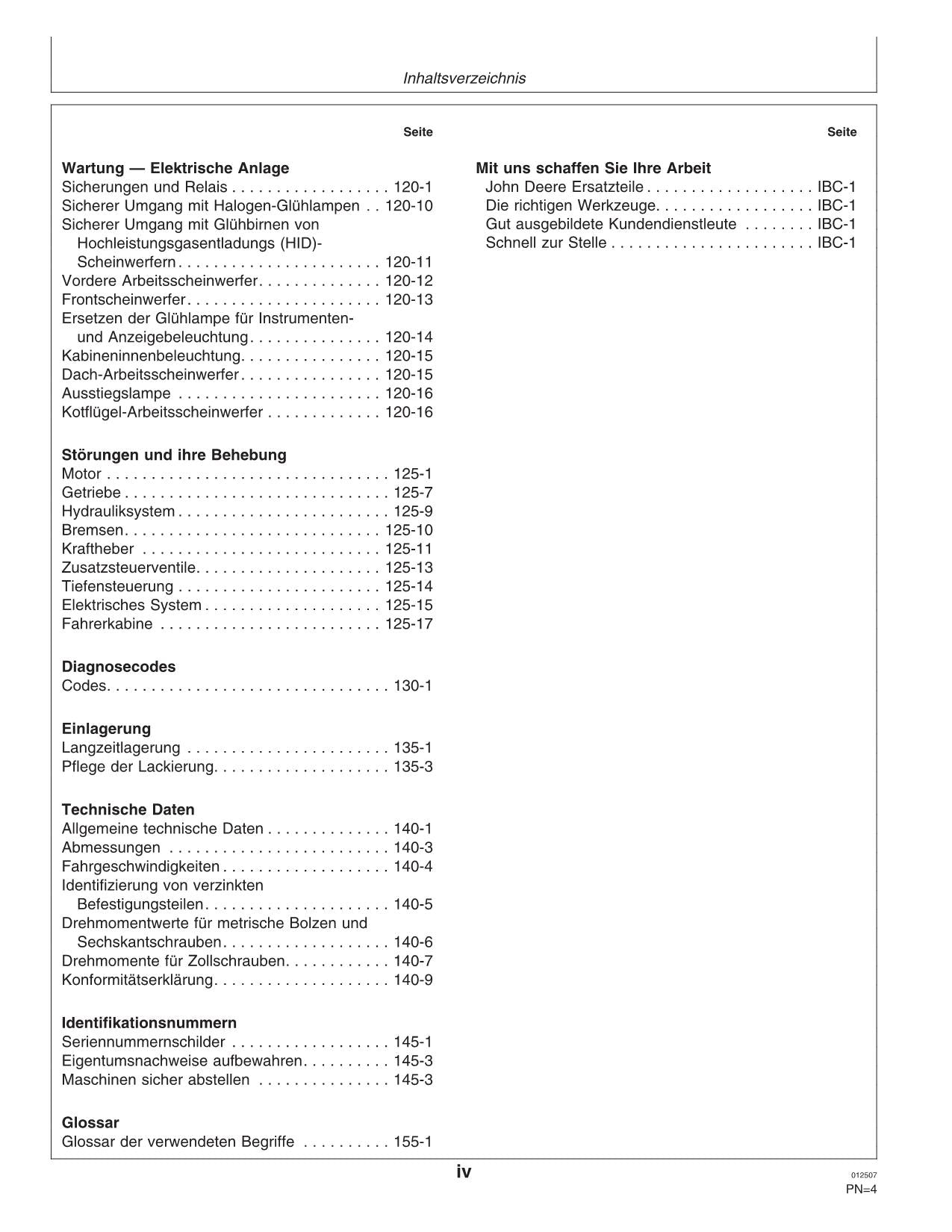 JOHN DEERE 9320 9420 9620 9520 TRAKTOR BETRIEBSANLEITUNG