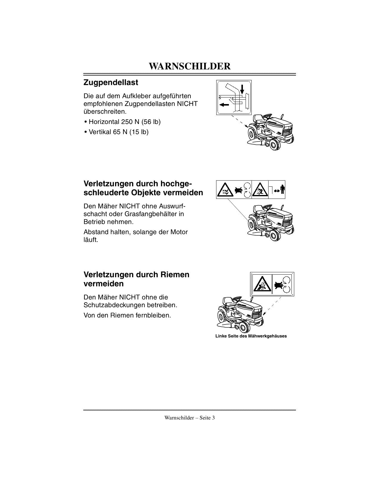 JOHN DEERE LT133 LT155 LT166 TRAKTOR BETRIEBSANLEITUNG