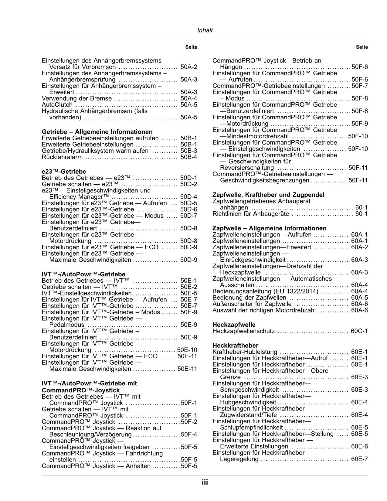 JOHN DEERE 8RT 310 340 370 410 TRAKTOR BETRIEBSANLEITUNG