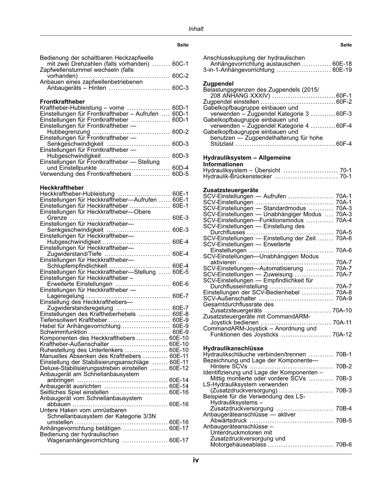 JOHN DEERE 7R 310 350 330 290 270 TRAKTOR BETRIEBSANLEITUNG